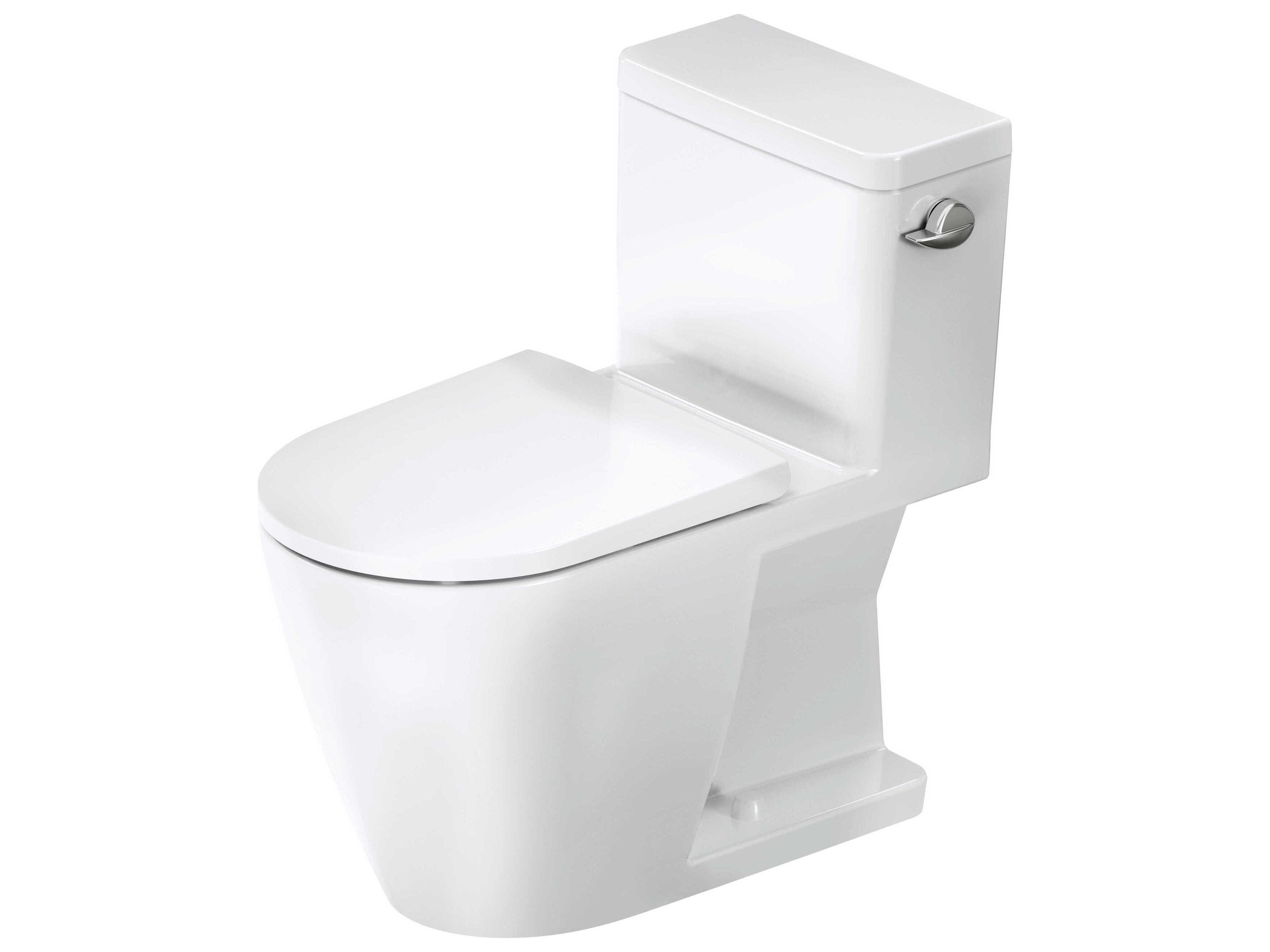 Duravit D-Neo 16'' White Dual Flush Two-Piece Toilet 1.32/0.92 GPF, Right Side Lever, HygieneGlaze
