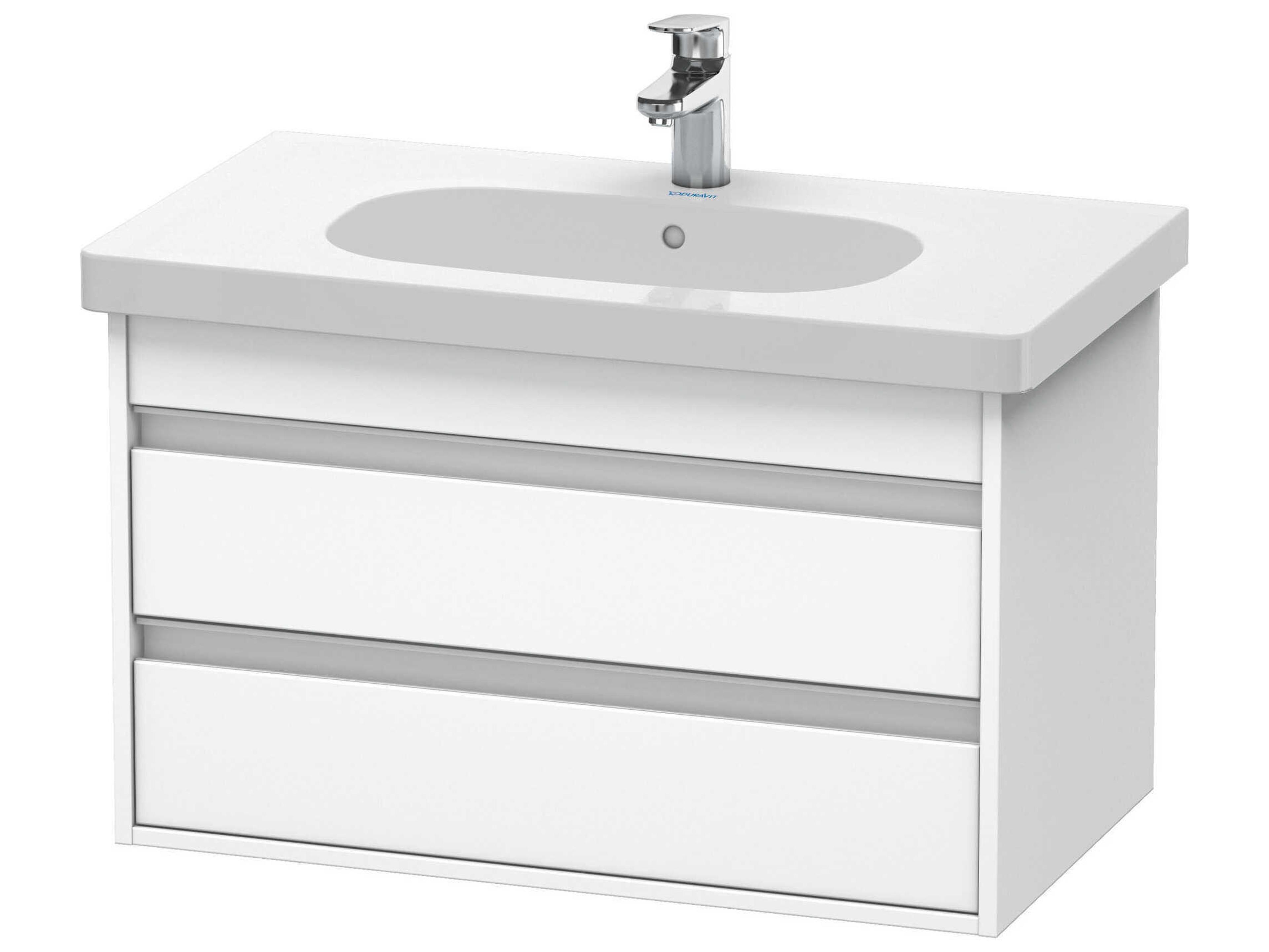 Duravit Ketho 32'' Two Drawers White Matt Wall-Mounted Vanity Unit
