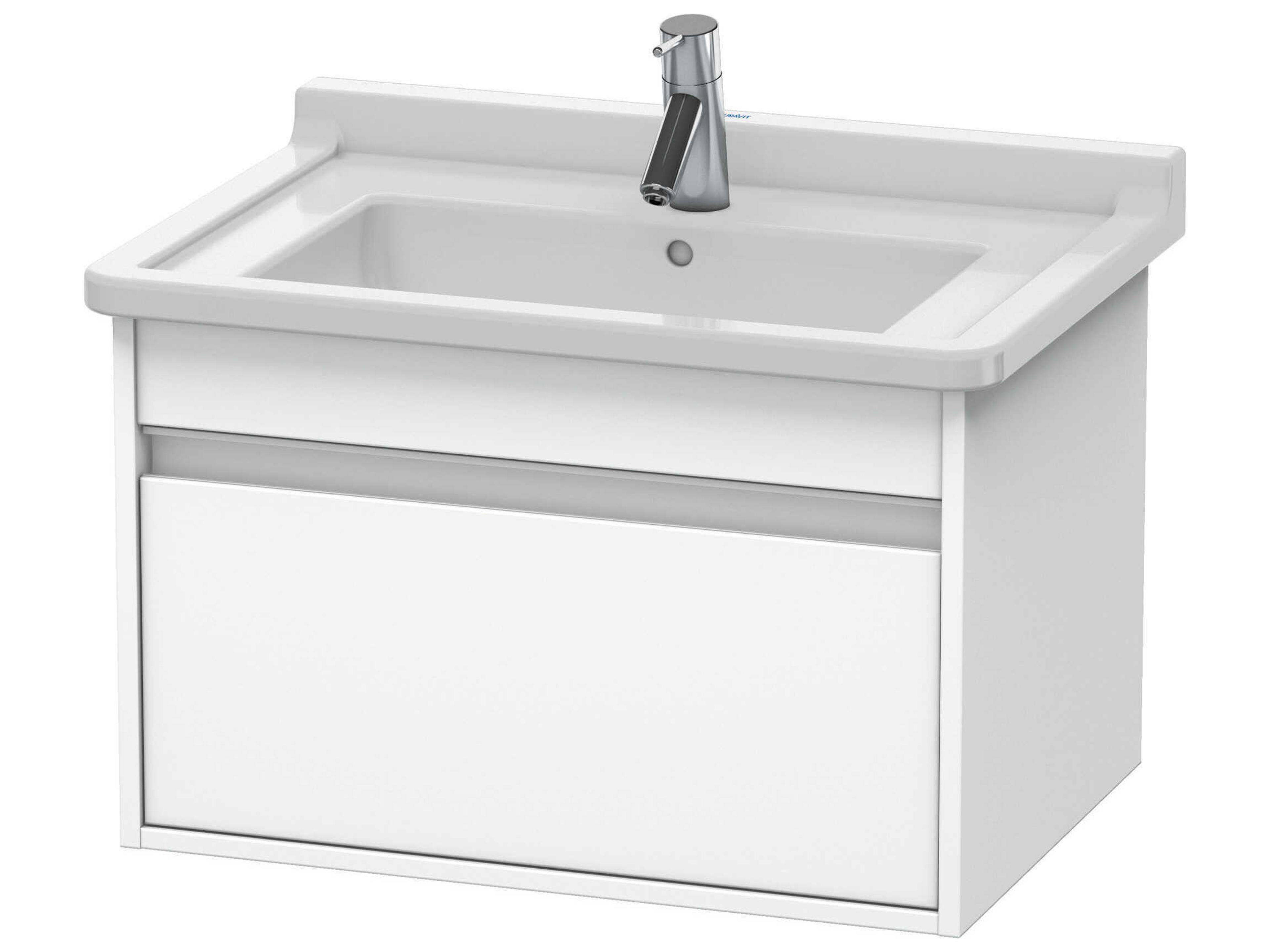 Duravit Ketho 26'' One Drawer White Matt Wall-Mounted Vanity Unit
