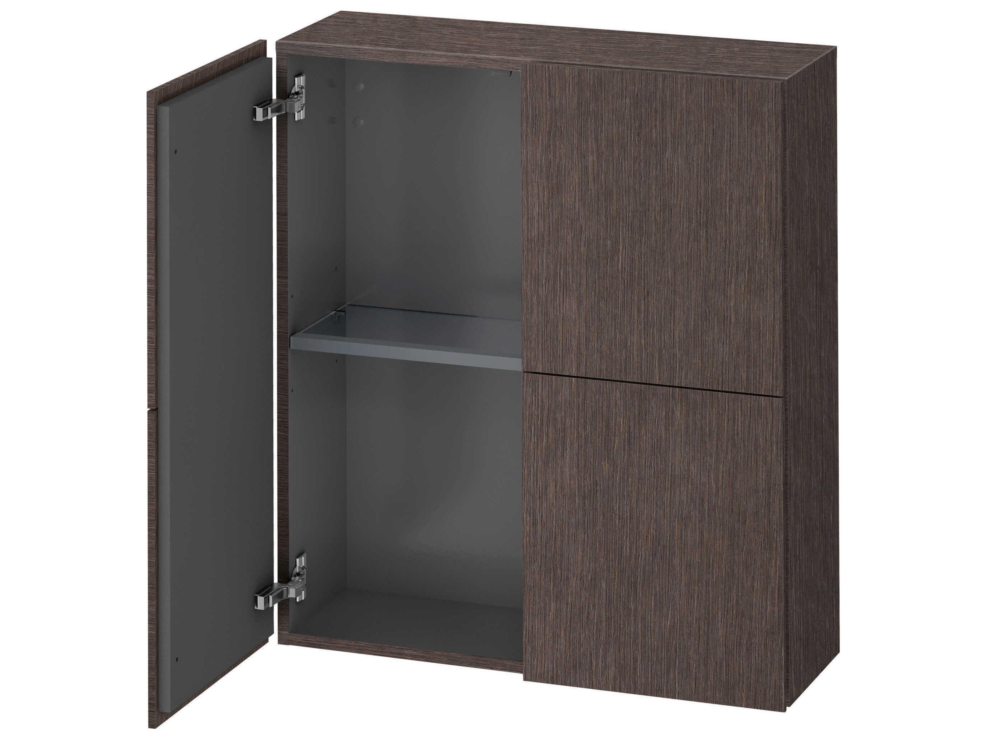 Duravit L-cube 28'' Dark Brushed Oak Matt Wall-Mounted Cabinet