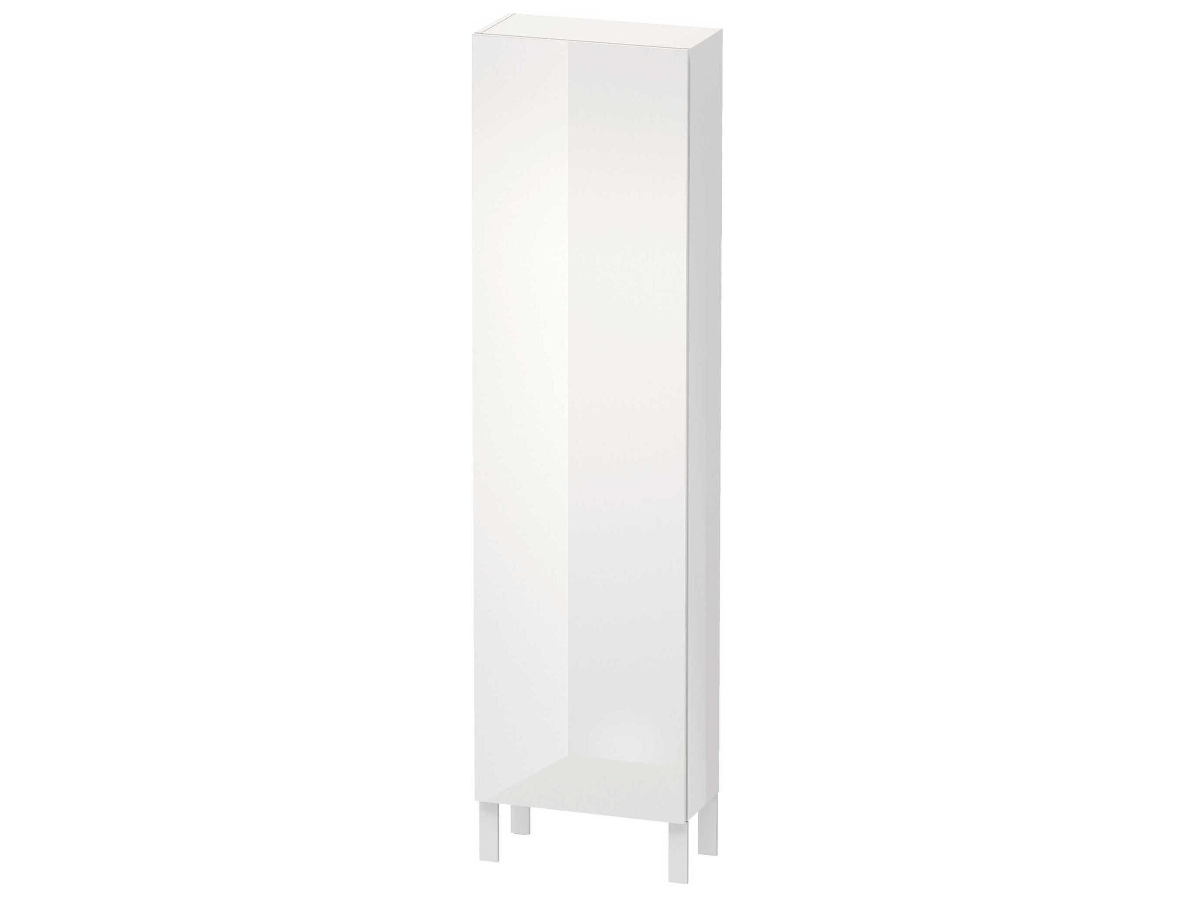 Duravit L-cube 20'' White High Gloss (Lacquer) Wall-Mounted Cabinet - Left-Hand Hinge