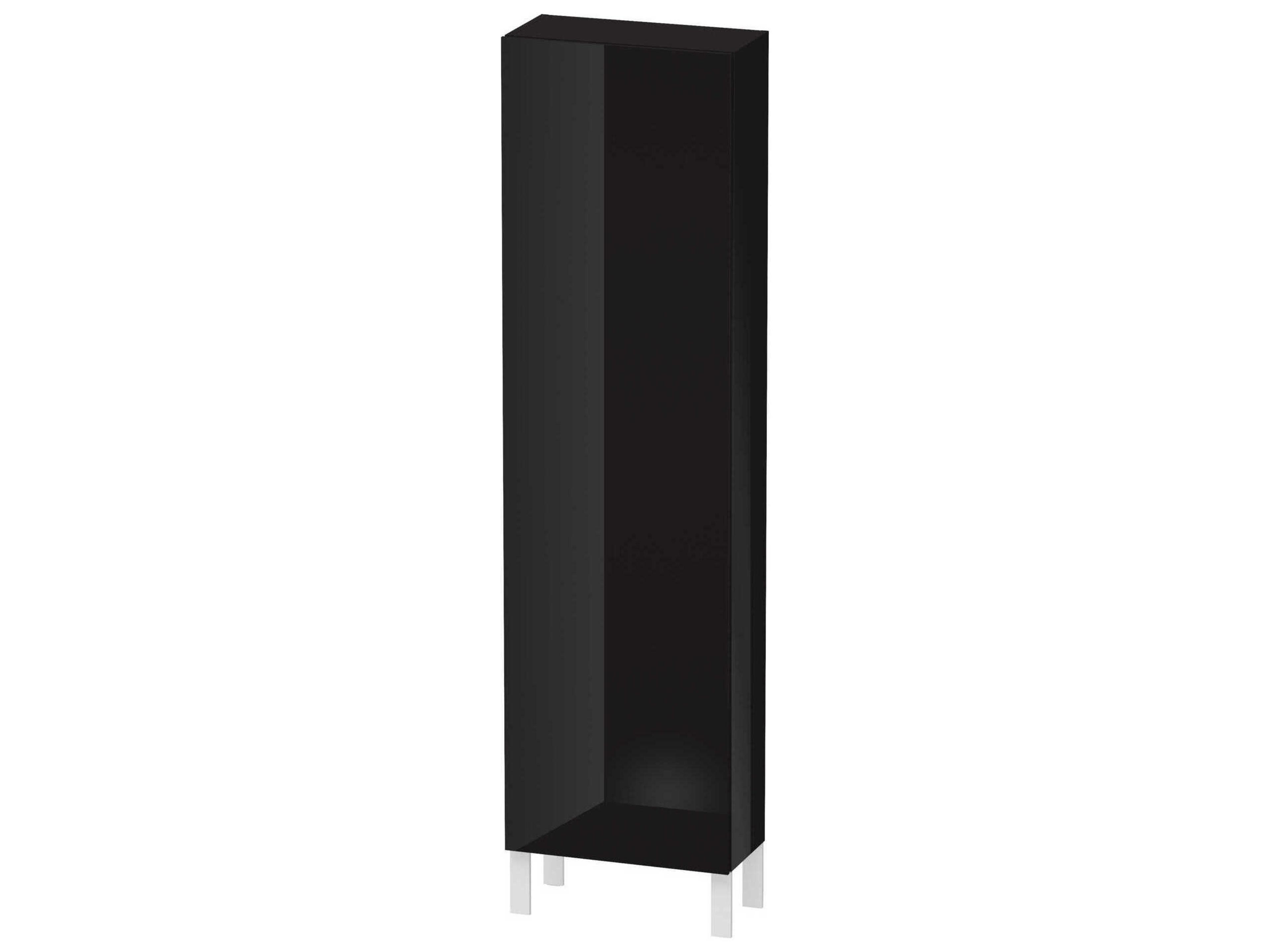 Duravit L-cube 20'' Black High Gloss Wall-Mounted Cabinet - Right-Hand Hinge