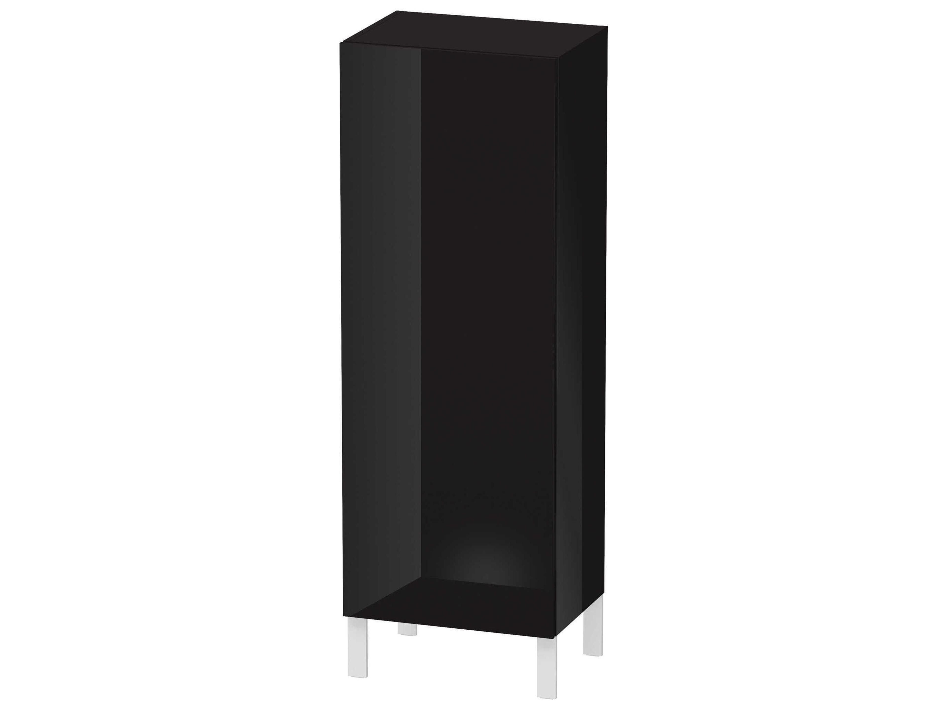 Duravit L-cube 20'' Black High Gloss Wall-Mounted Cabinet - Left-Hand Hinge