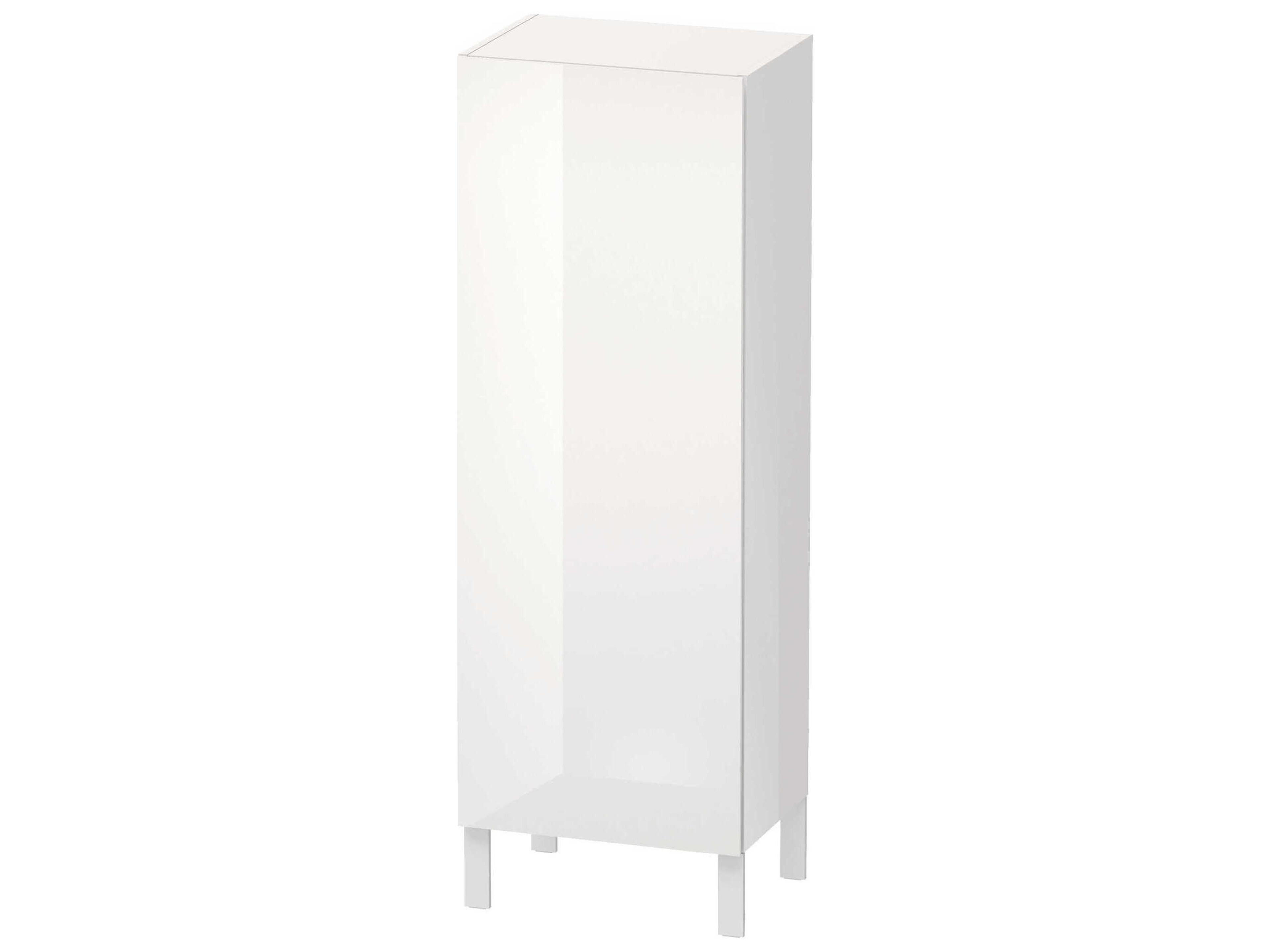 Duravit L-cube 20'' White High Gloss (Lacquer) Wall-Mounted Cabinet - Left-Hand Hinge