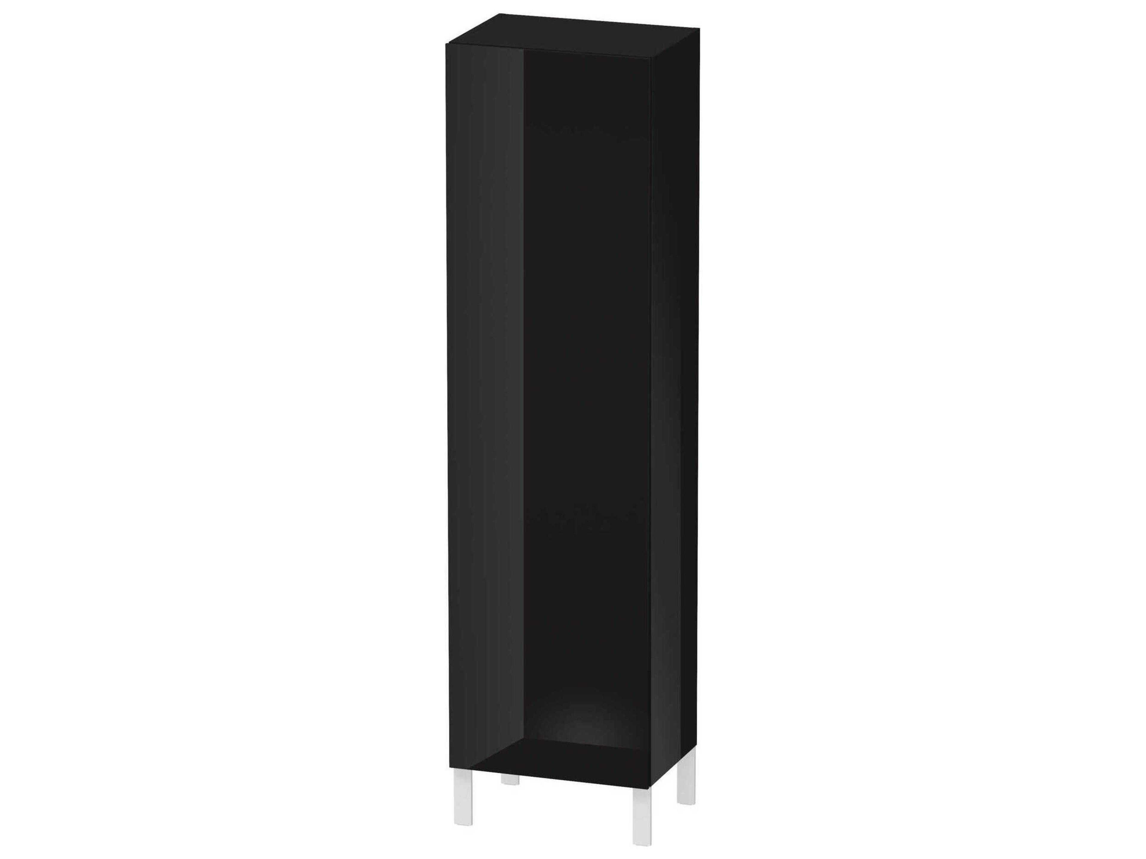 Duravit L-cube 20'' Black High Gloss Wall-Mounted Cabinet - Right-Hand Hinge