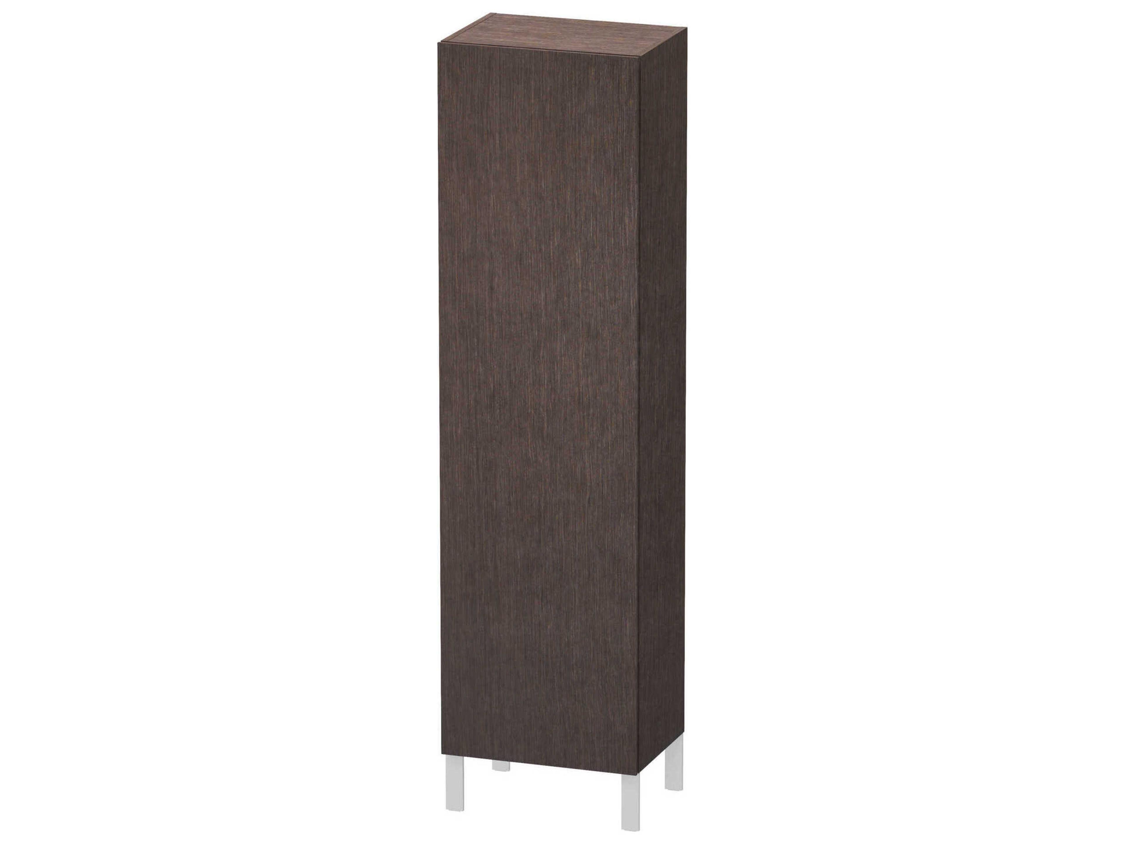 Duravit L-cube 20'' Dark Brushed Oak Matt Wall-Mounted Cabinet - Right-Hand Hinge