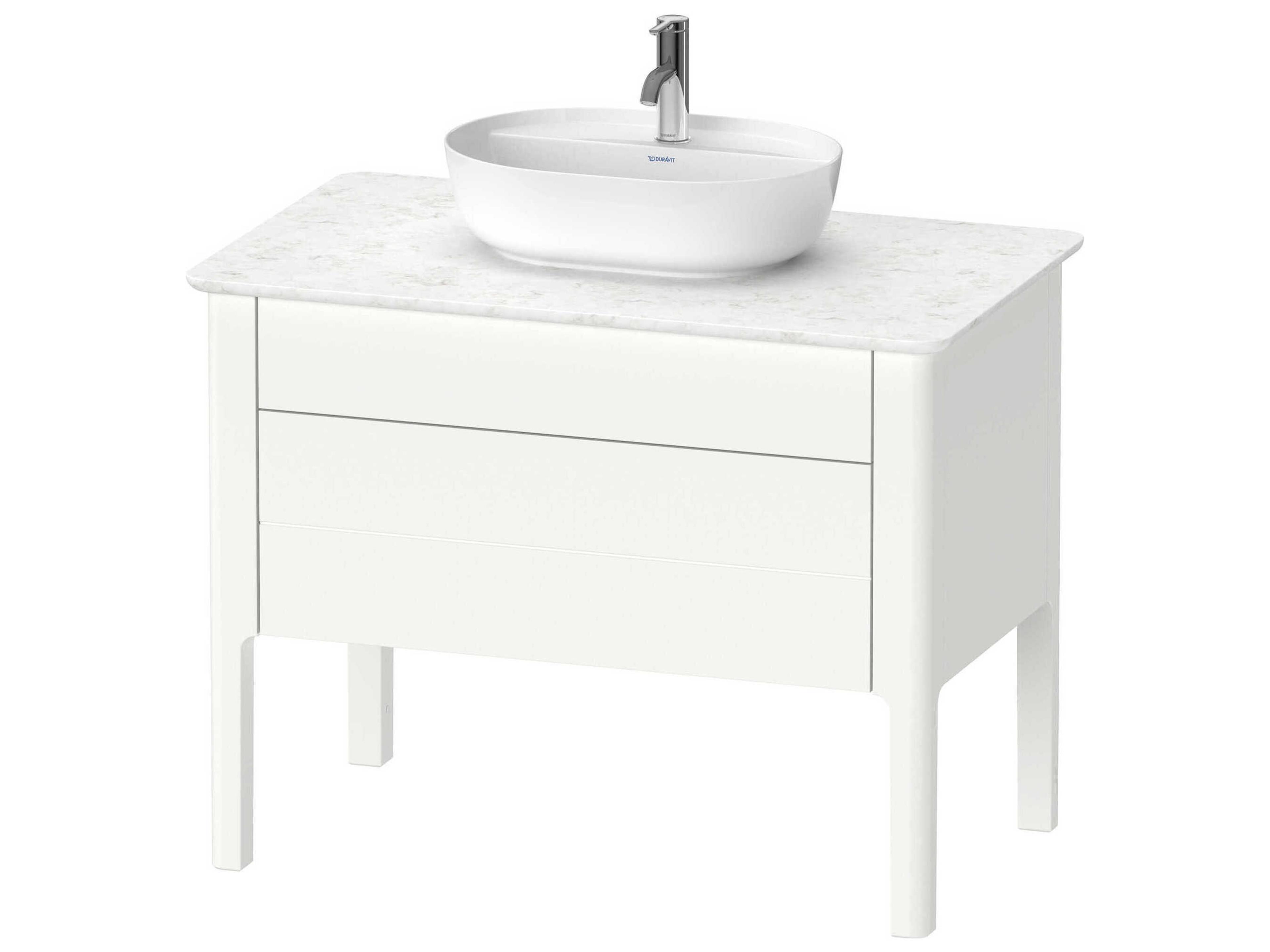Duravit Luv 37'' White Satin Matt Freestanding Vanity Unit