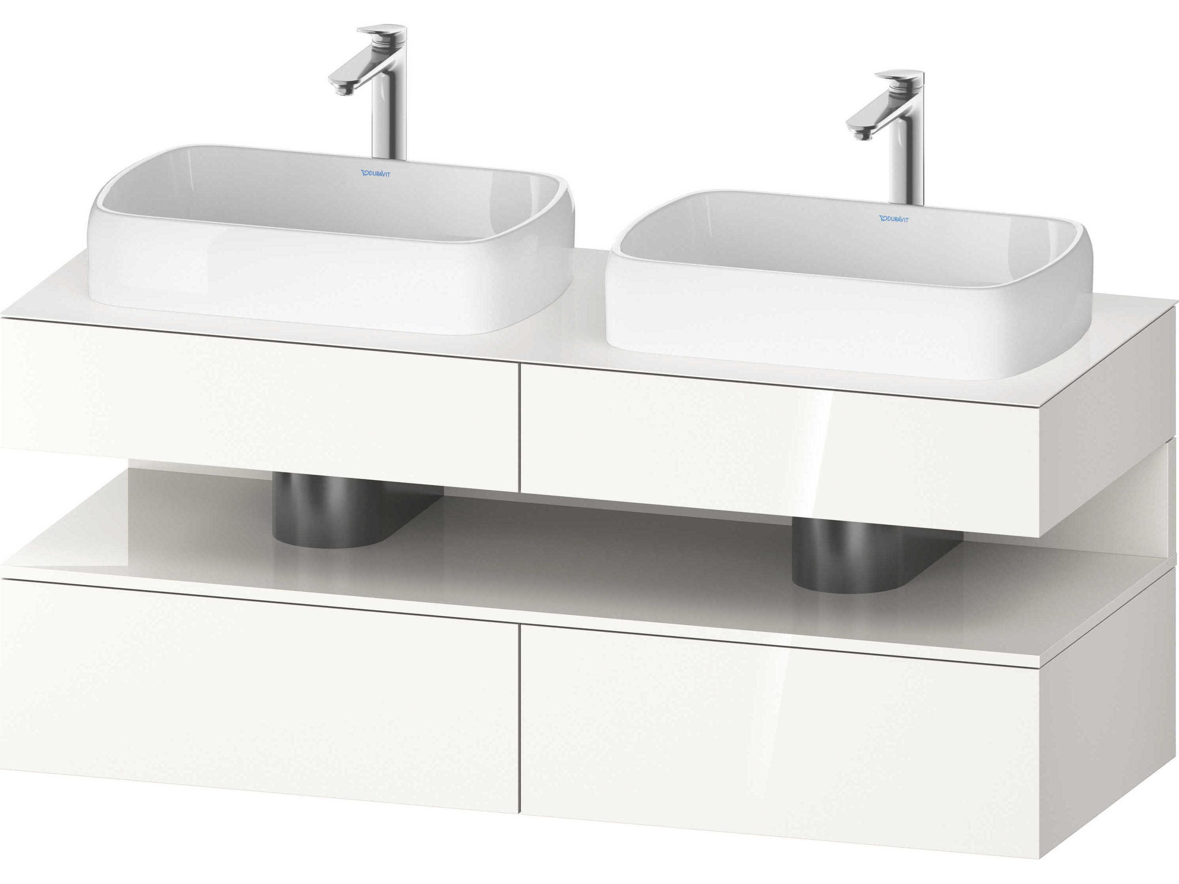 Duravit Qatego 55'' White High Gloss Wall-Mounted Vanity Unit