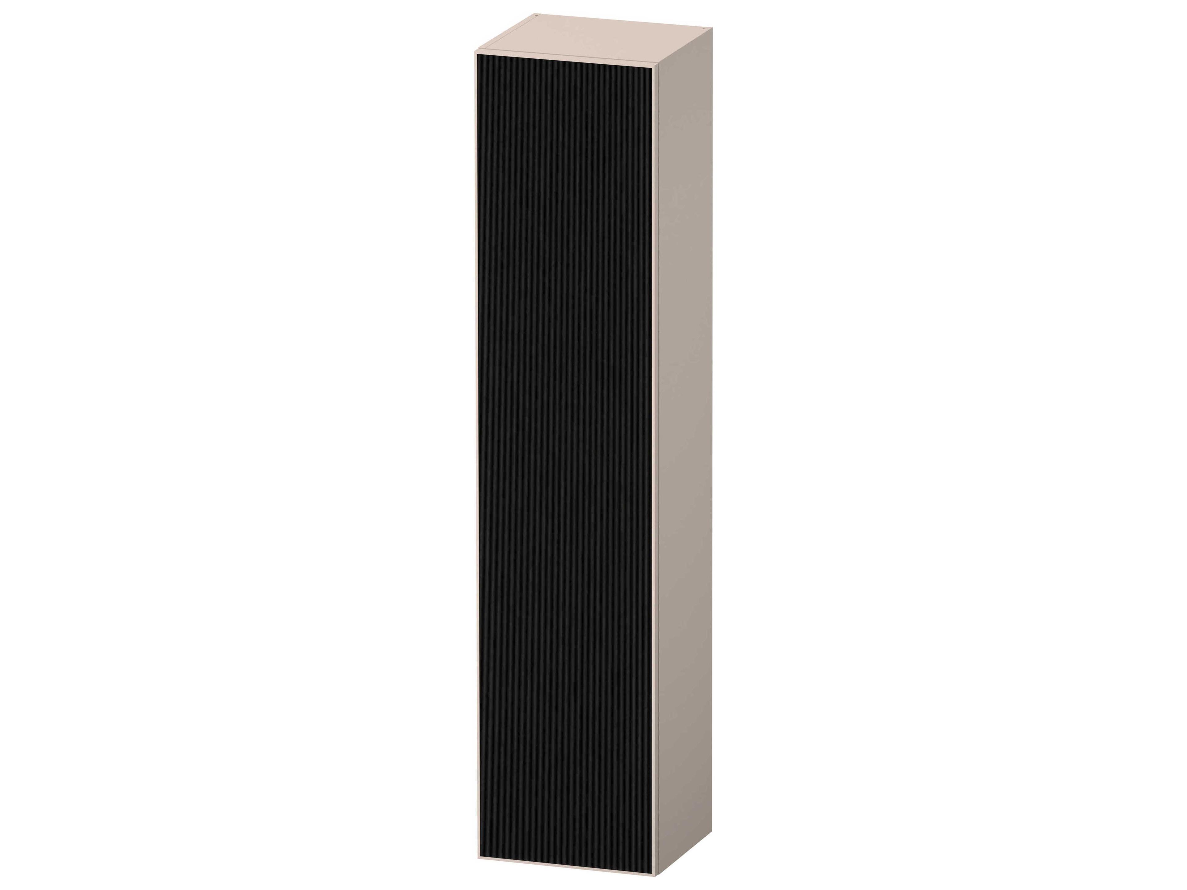 Duravit Zencha 16'' Black/Taupe Super Matt Wall-Mounted Cabinet - Left Hand Hinge