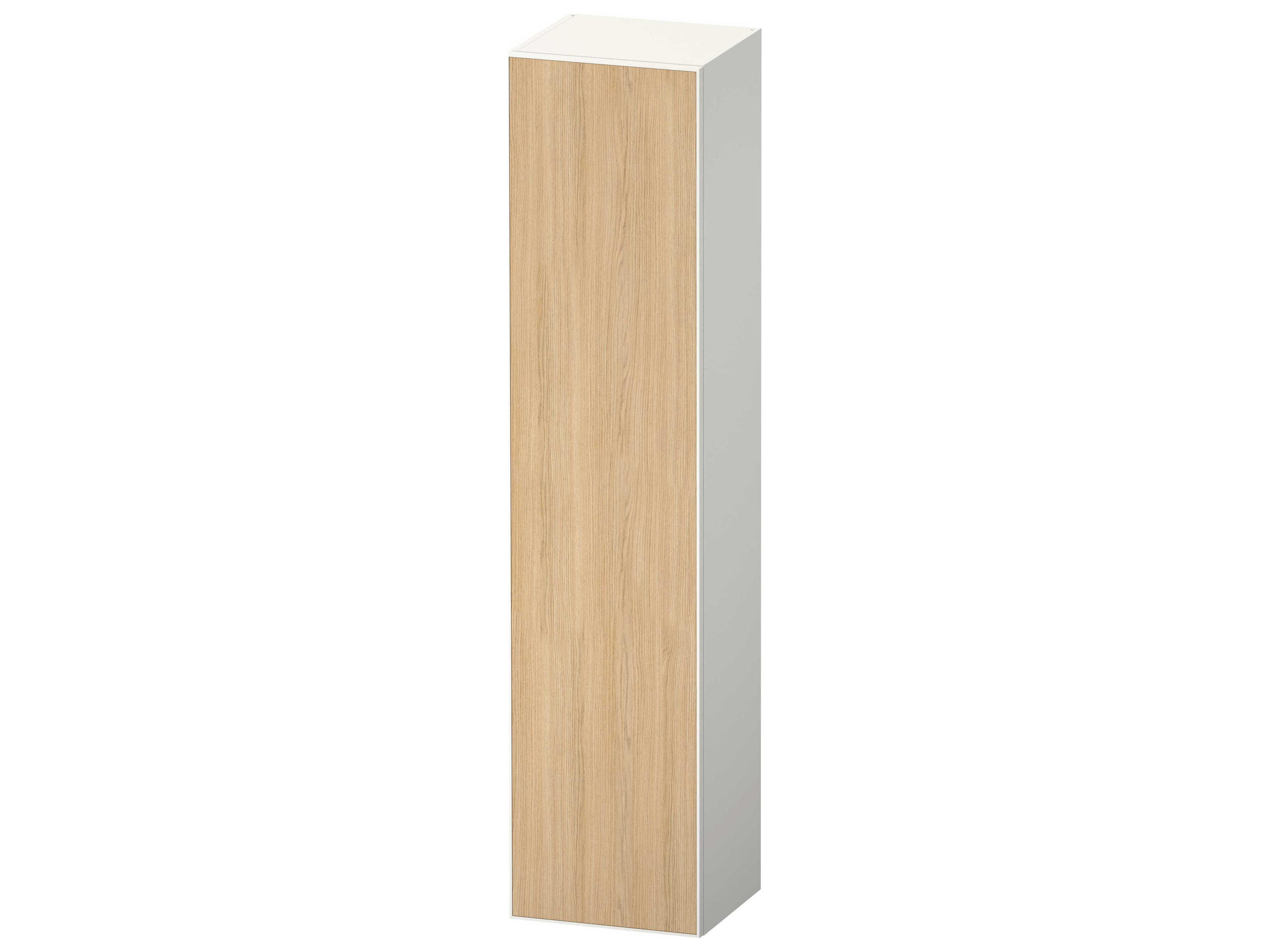 Duravit Zencha 16'' Natural Oak Matt/White Super Matt Wall-Mounted Cabinet - Right Hand Hinge