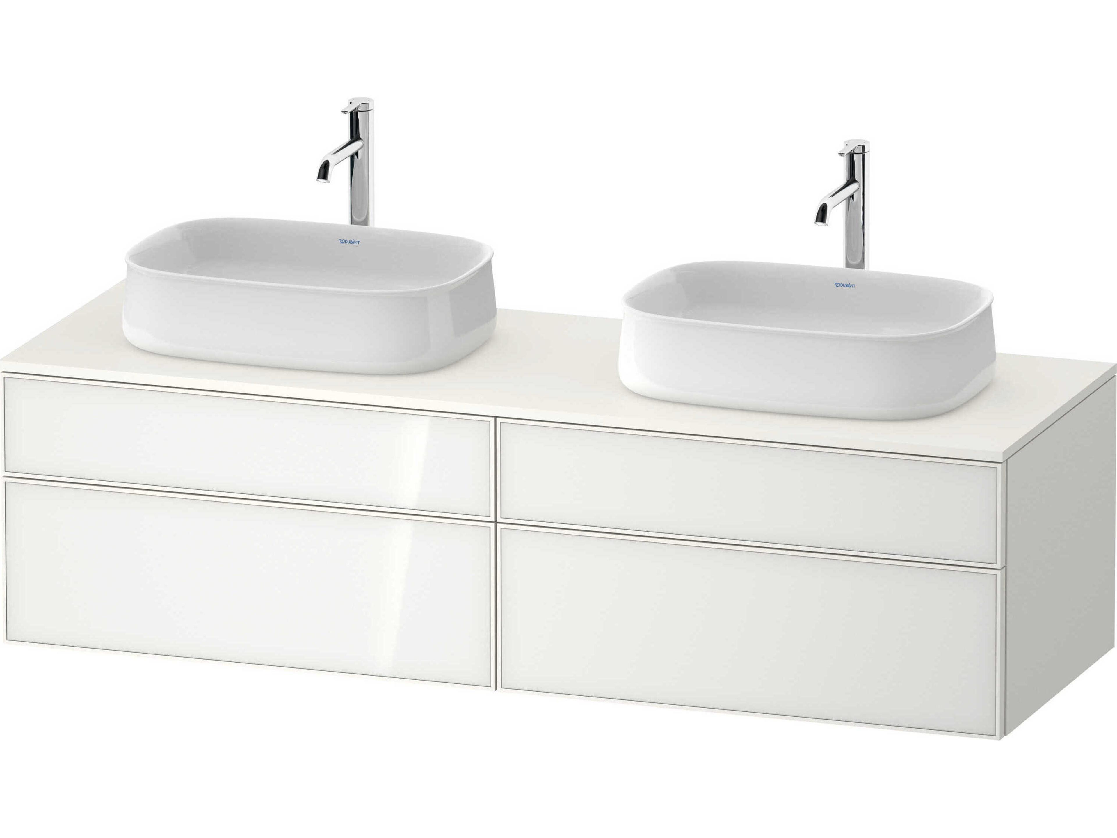Duravit Zencha 63'' White/White Super Matt Wall-Mounted Vanity Unit