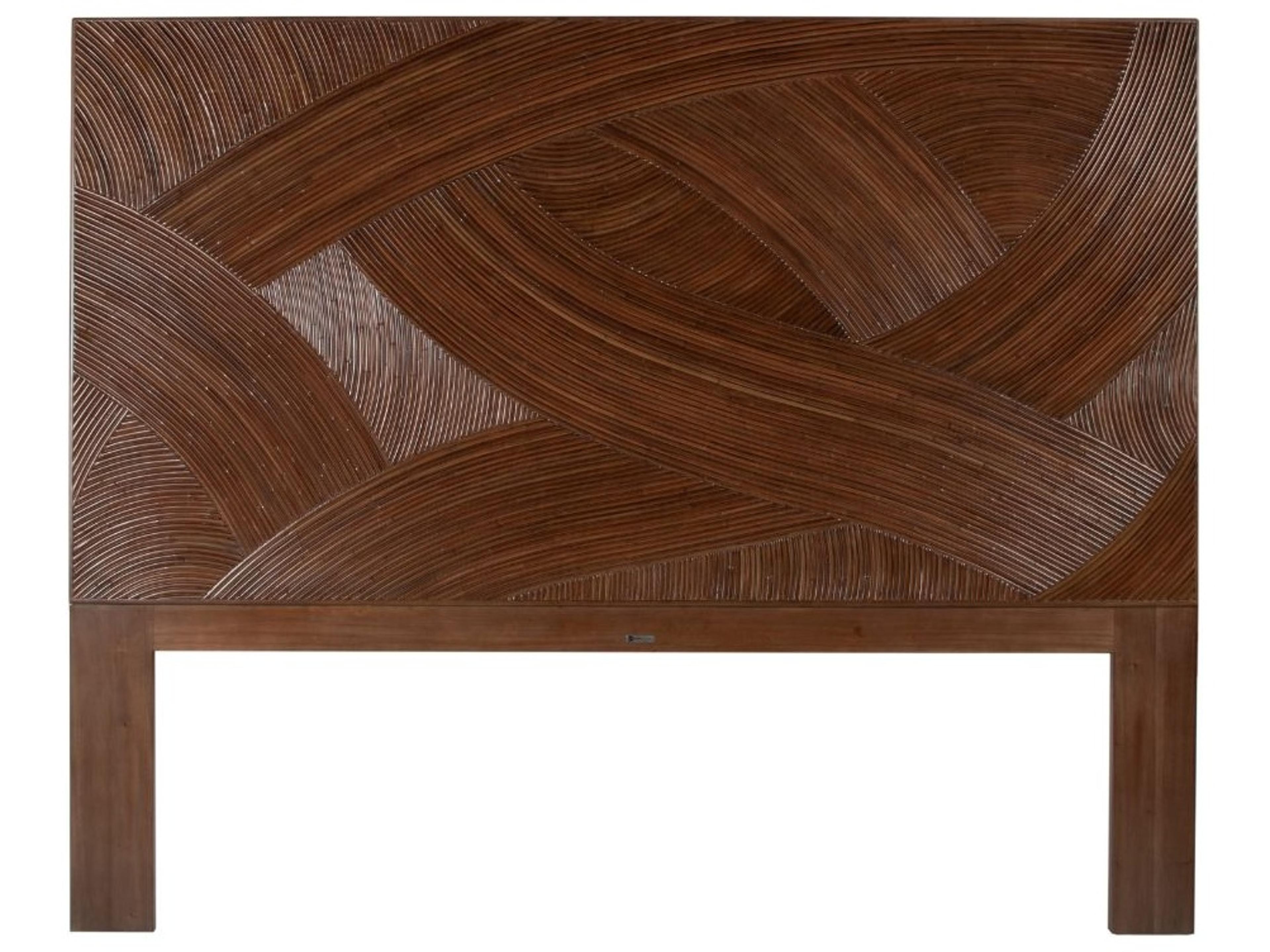 David Francis Swirl Rattan Headboard Queen