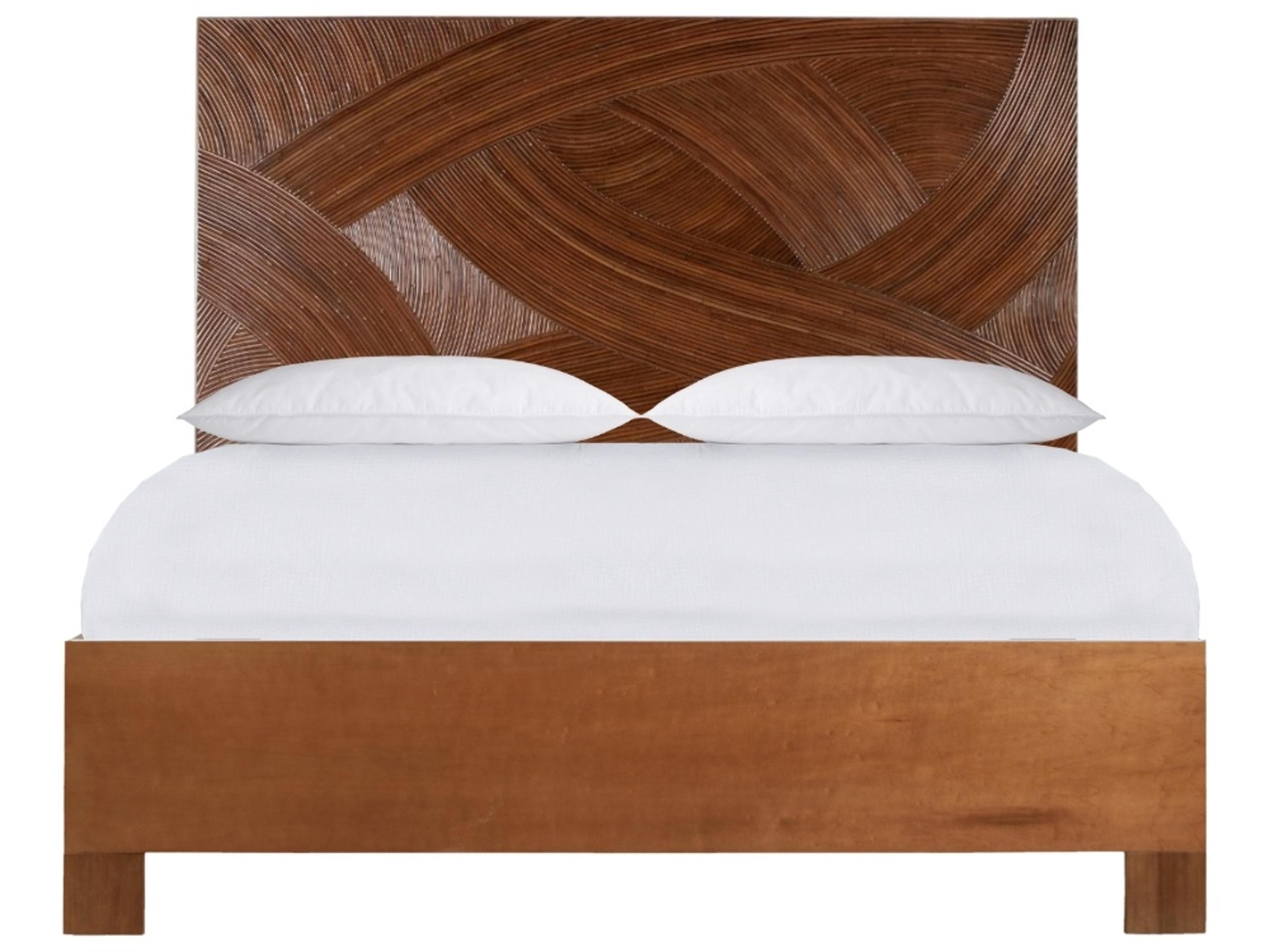 David Francis Swirl Rattan Bed Queen, Standard