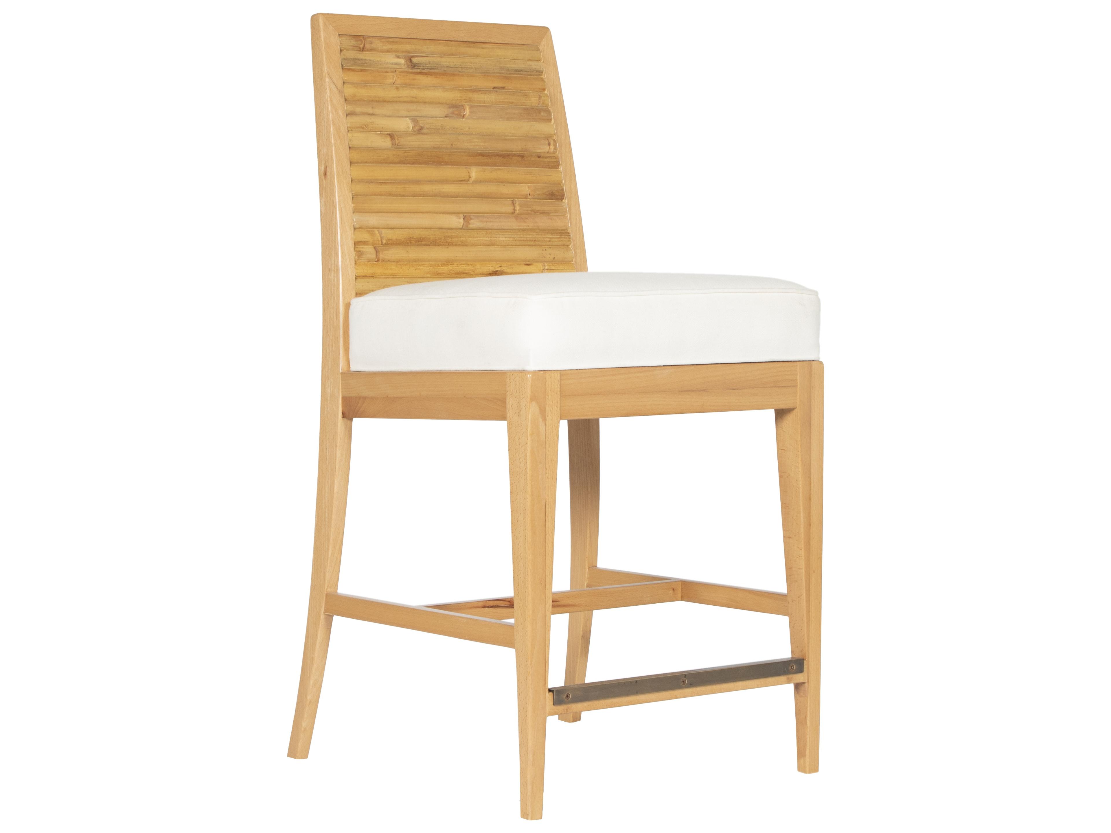 Stacked Bamboo All Options Upholstered Beech Wood Counter Stool