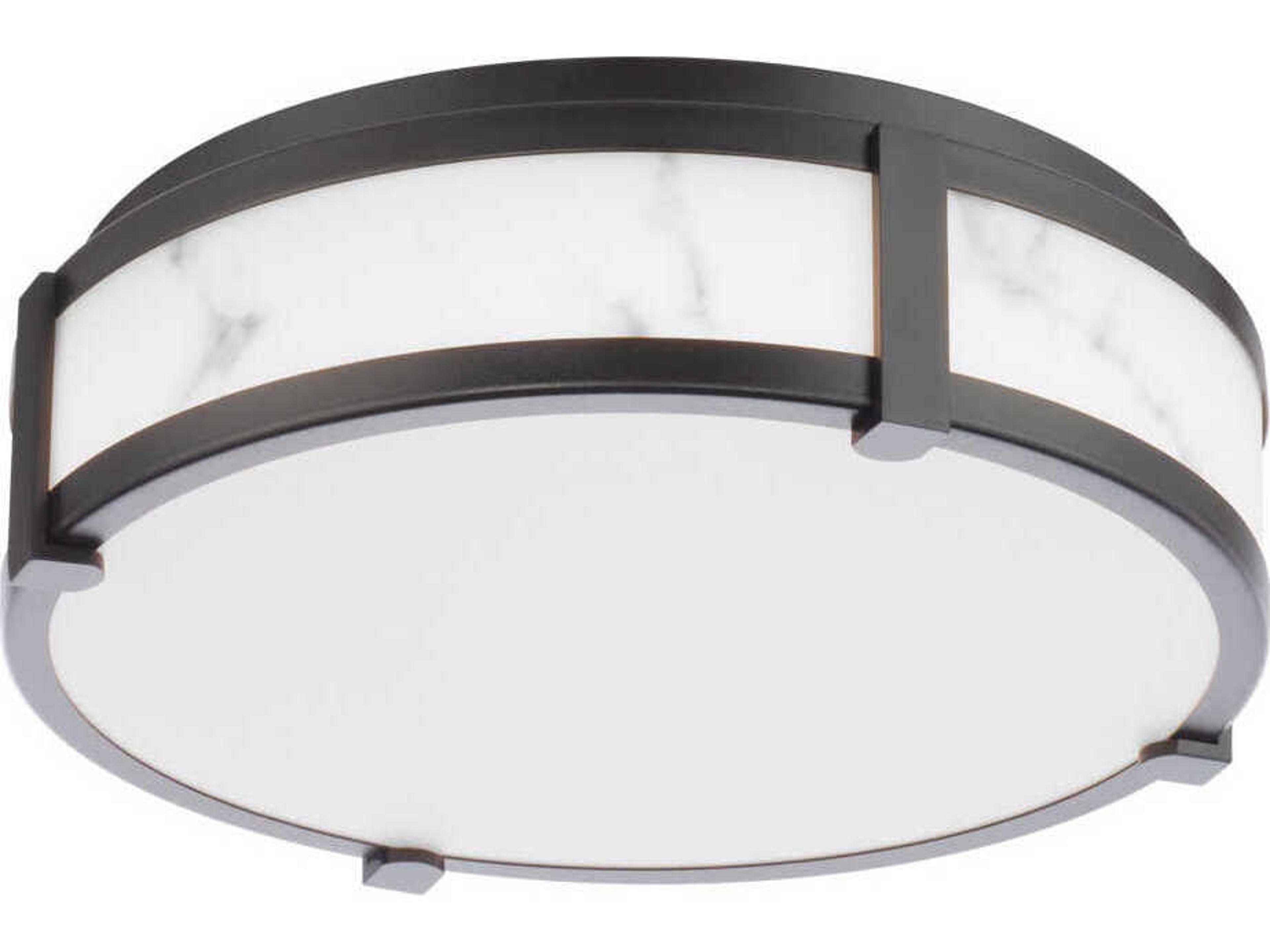 dweLED by WAC Lighting Constantine 1-Light Black LED Round Flush Mount