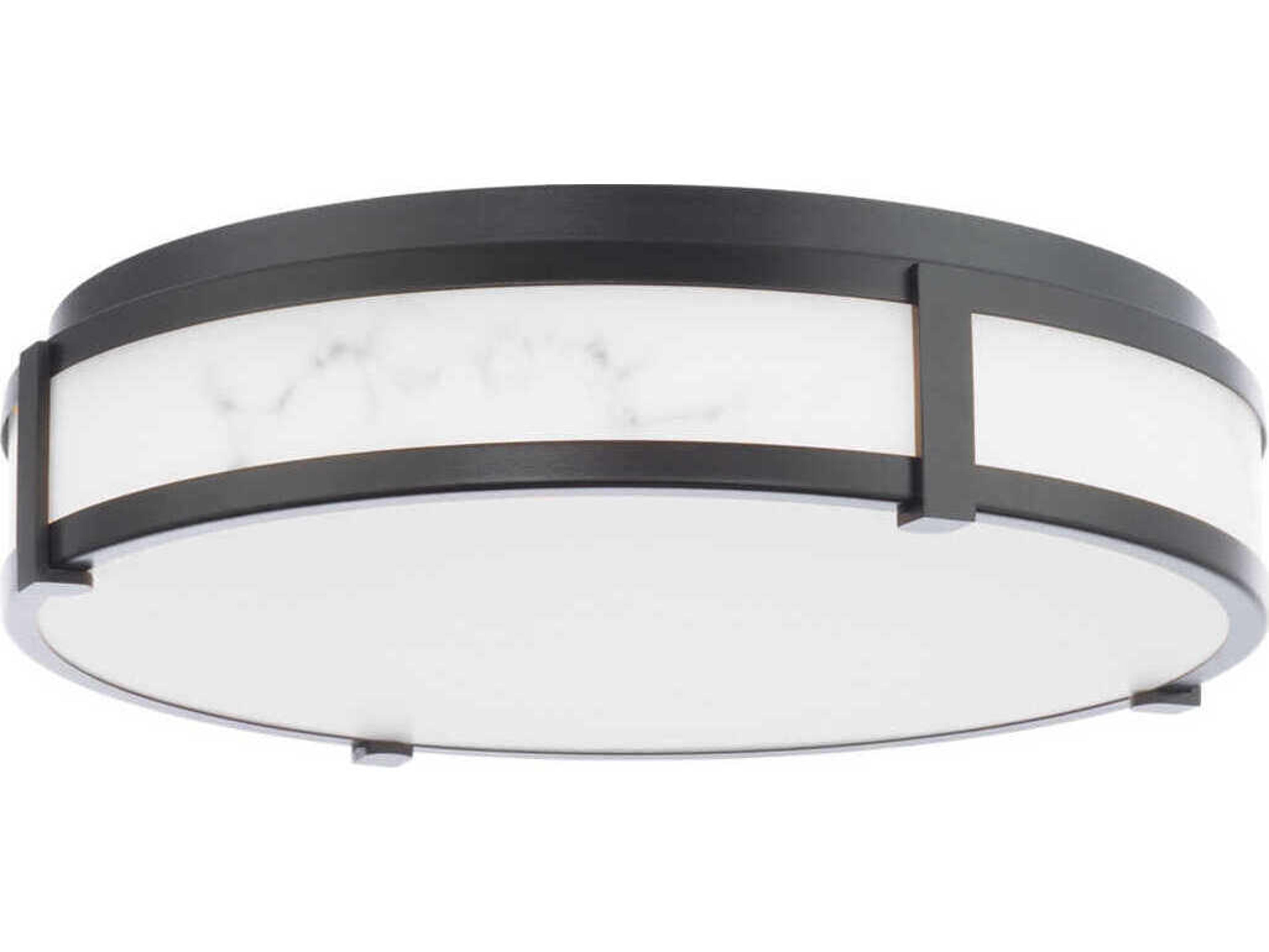 dweLED by WAC Lighting Constantine 1-Light Black LED Round Flush Mount