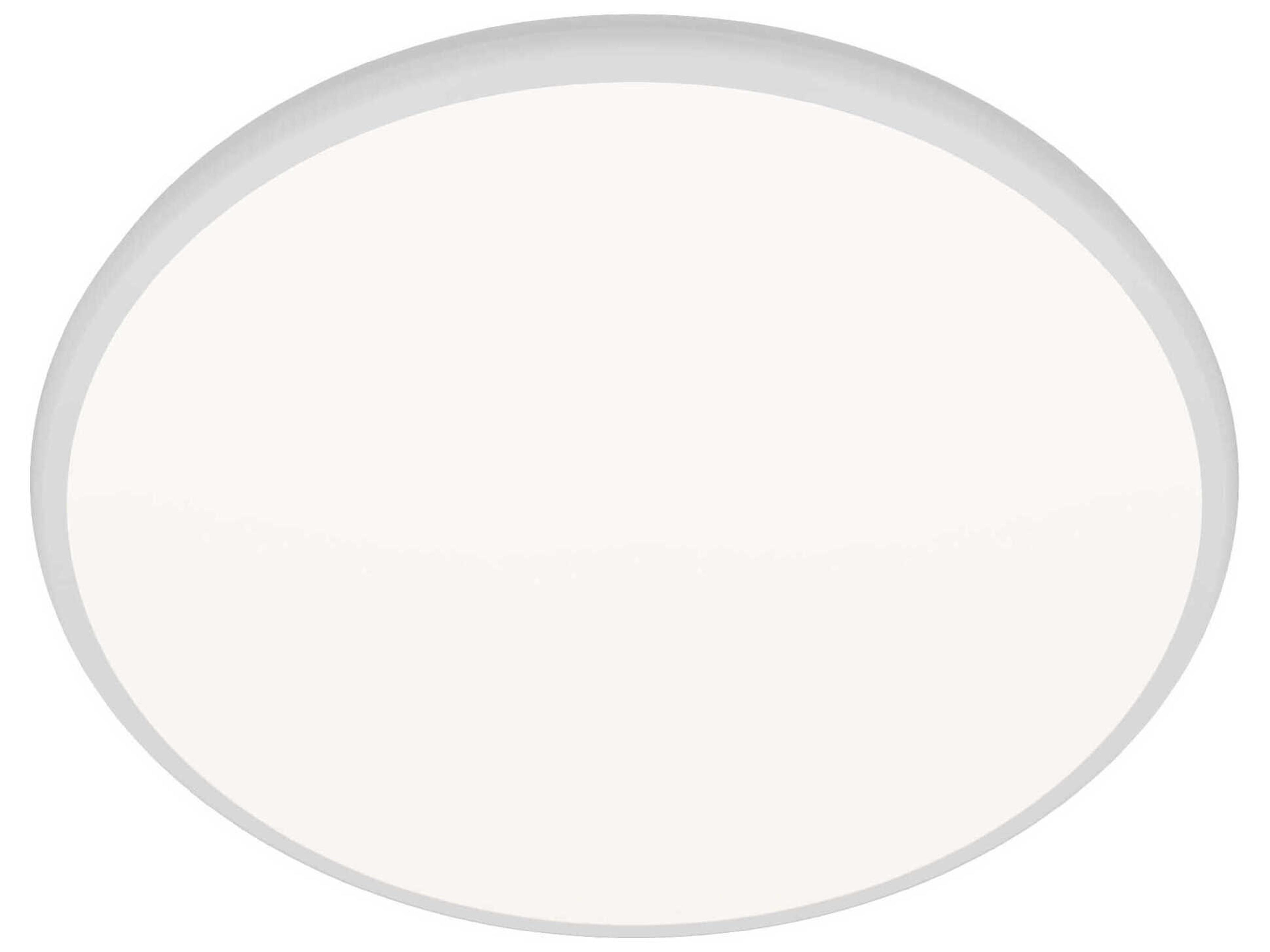 dweLED by WAC Lighting Parthenon 1-Light White Round Flush Mount