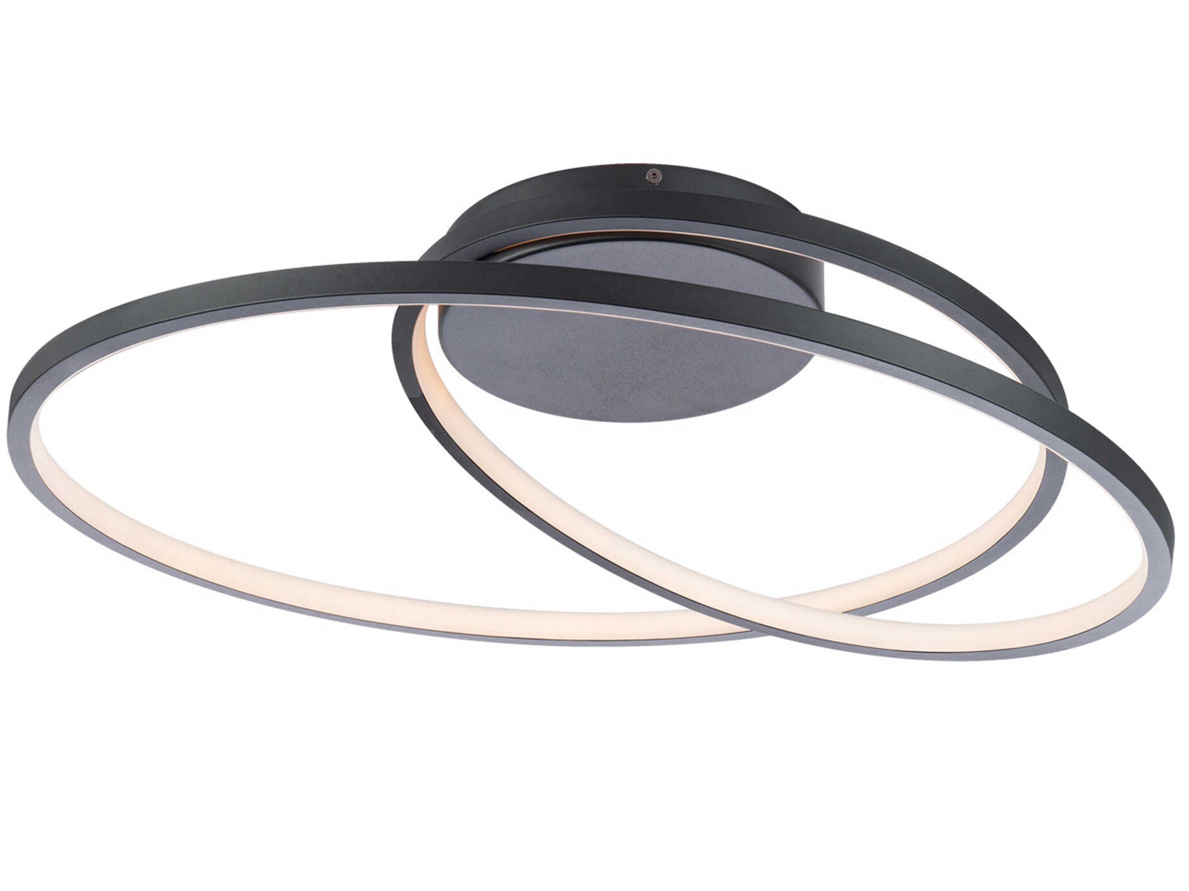 dweLED by WAC Lighting Marques 1-Light Black LED Round Flush Mount