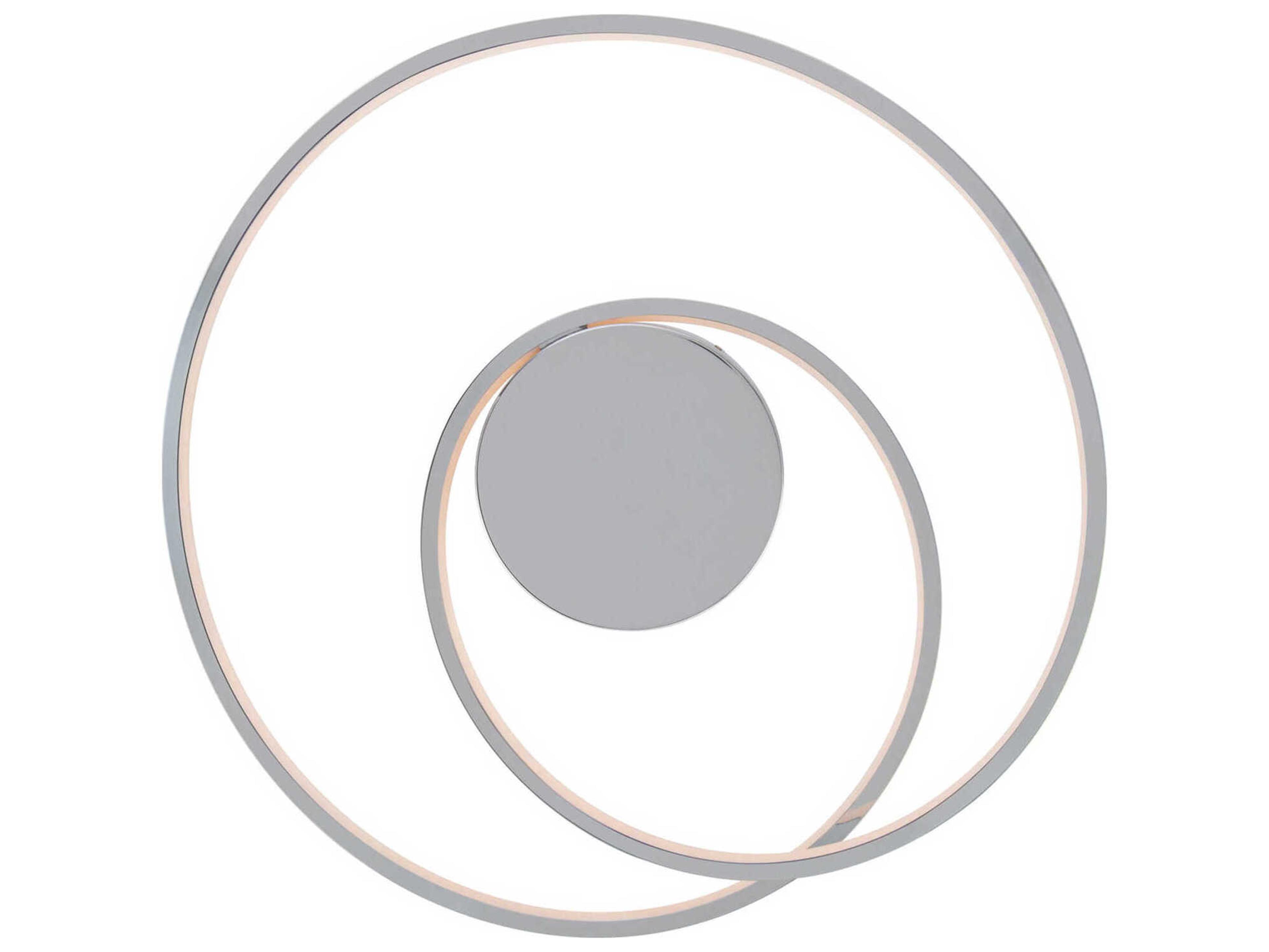 dweLED by WAC Lighting Marques 1-Light Chrome LED Round Flush Mount