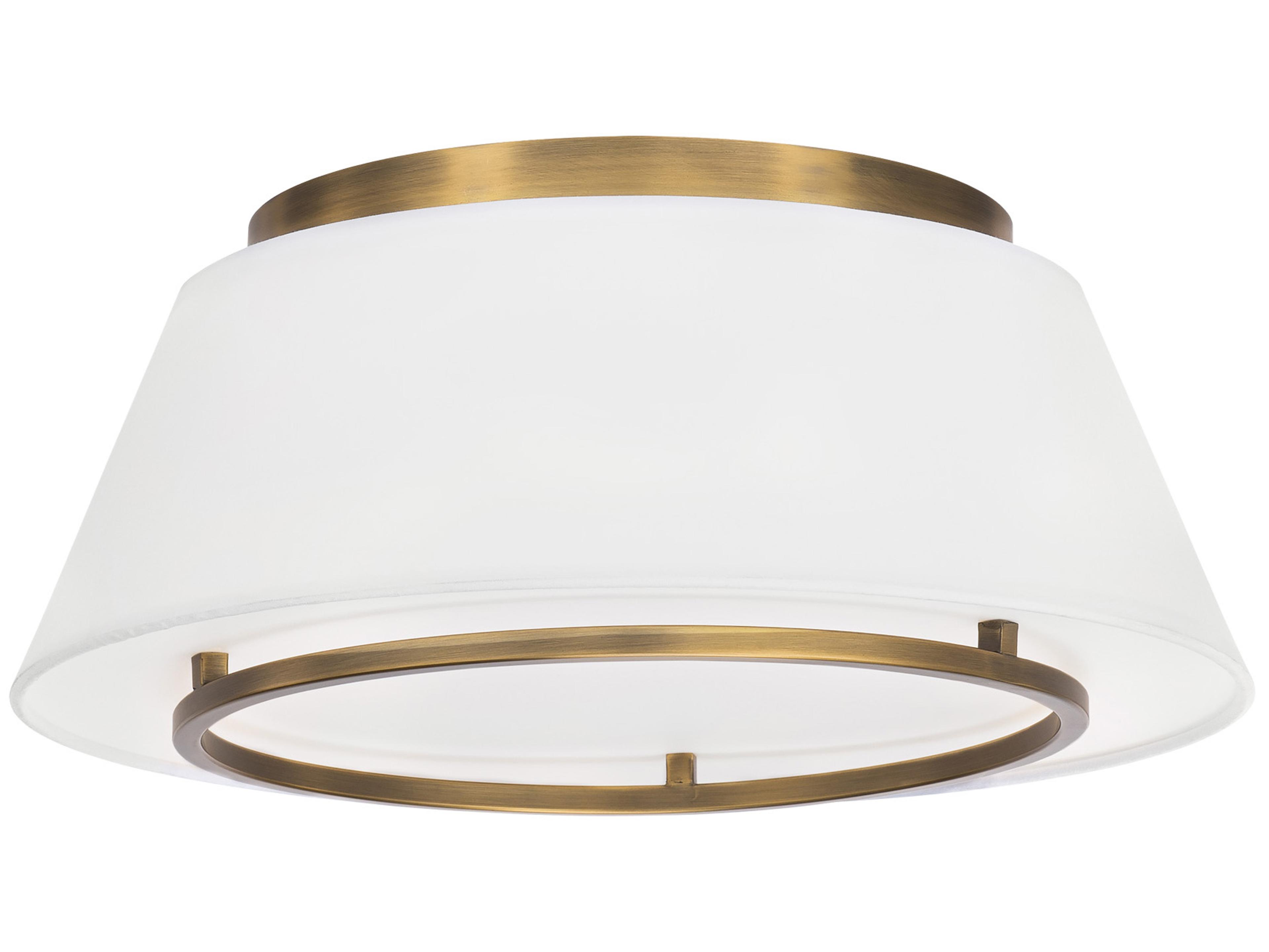 dweLED by WAC Lighting Hailey 1-Light Aged Brass LED Empire Flush Mount