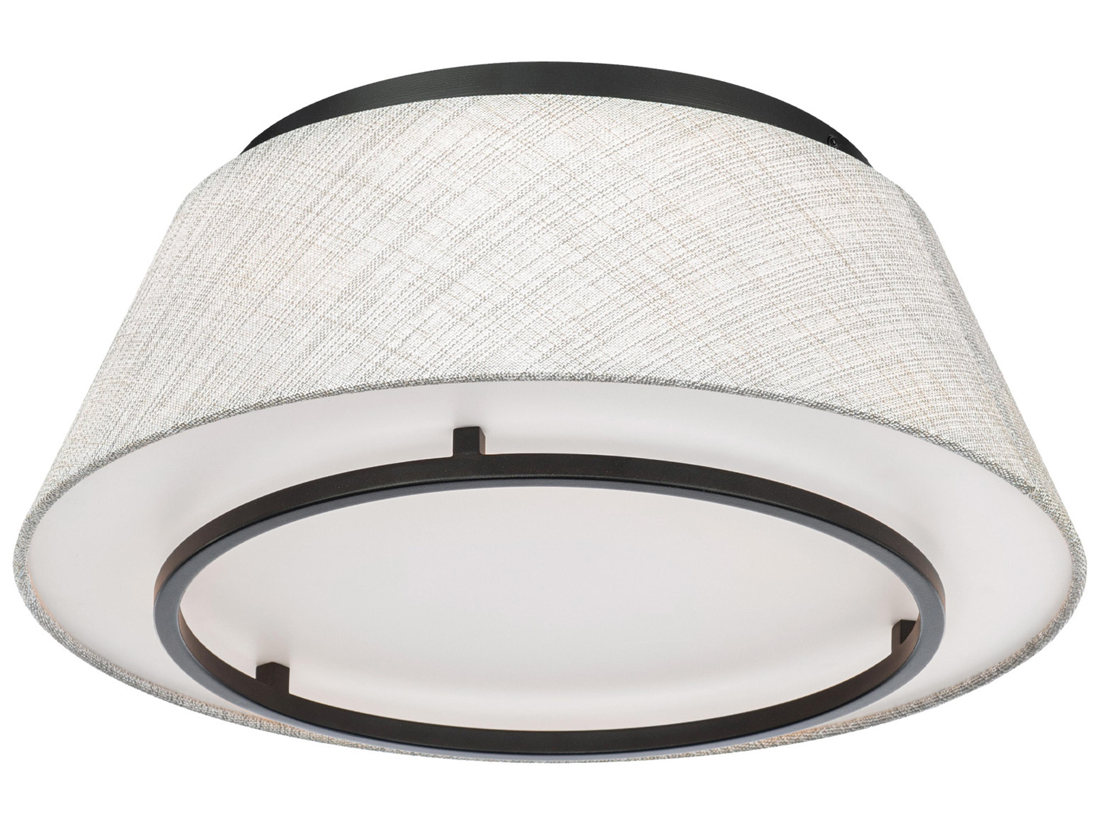 dweLED by WAC Lighting Hailey 1-Light Black LED Empire Flush Mount