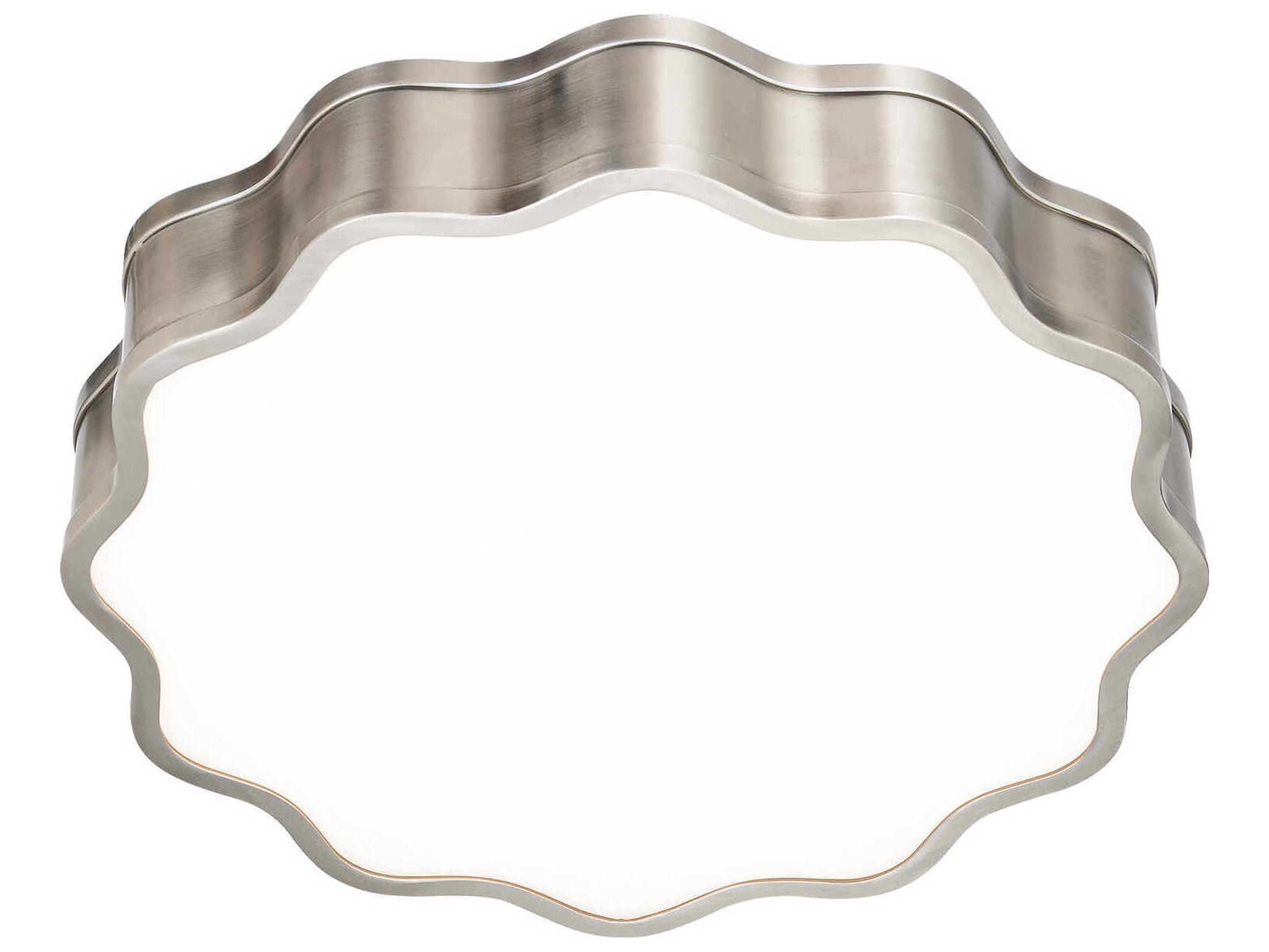 dweLED by WAC Lighting Vaughan 1-Light Brushed Nickel LED Bowl Round Flush Mount