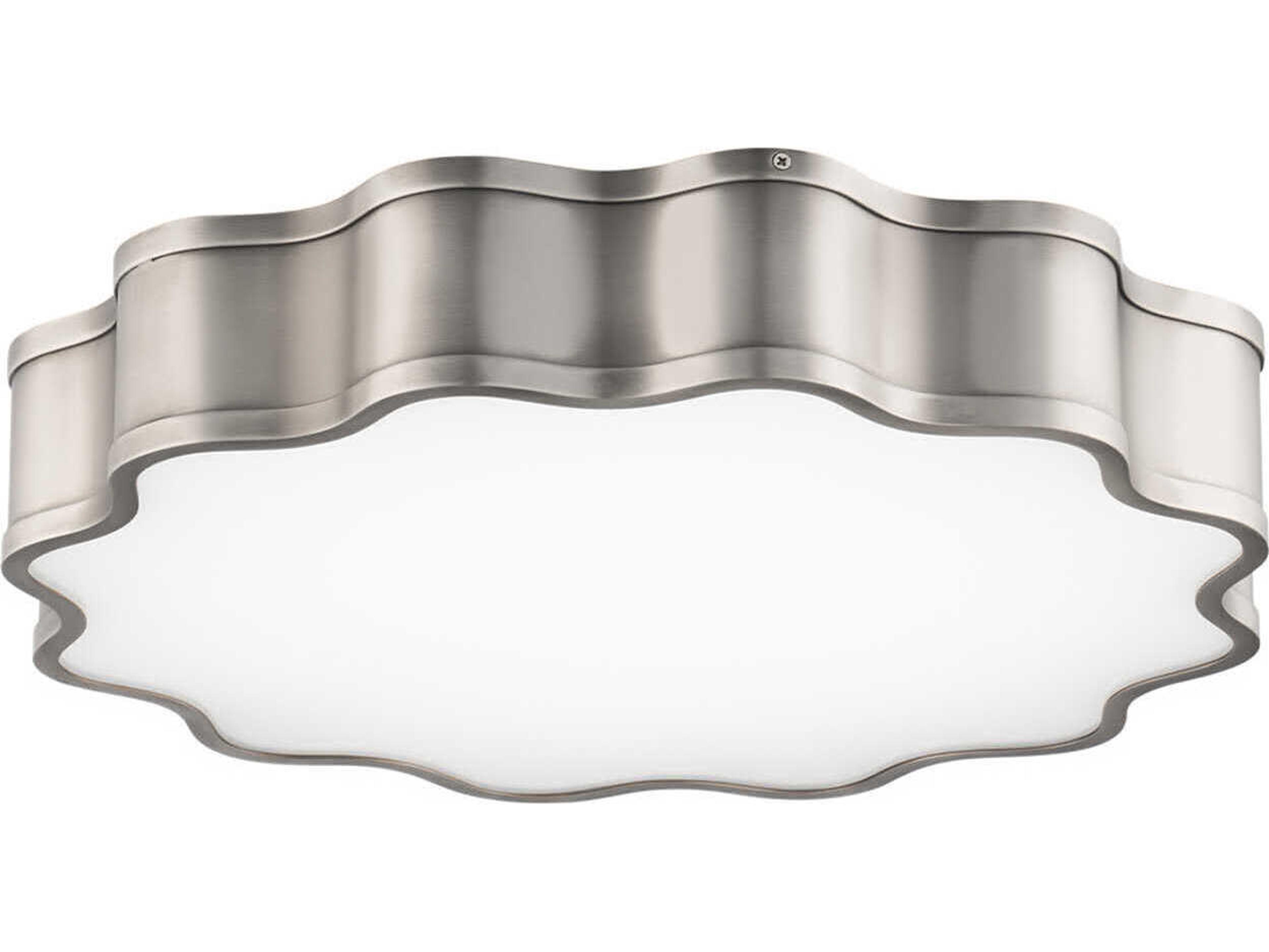 dweLED by WAC Lighting Vaughan 1-Light Brushed Nickel Round Flush Mount