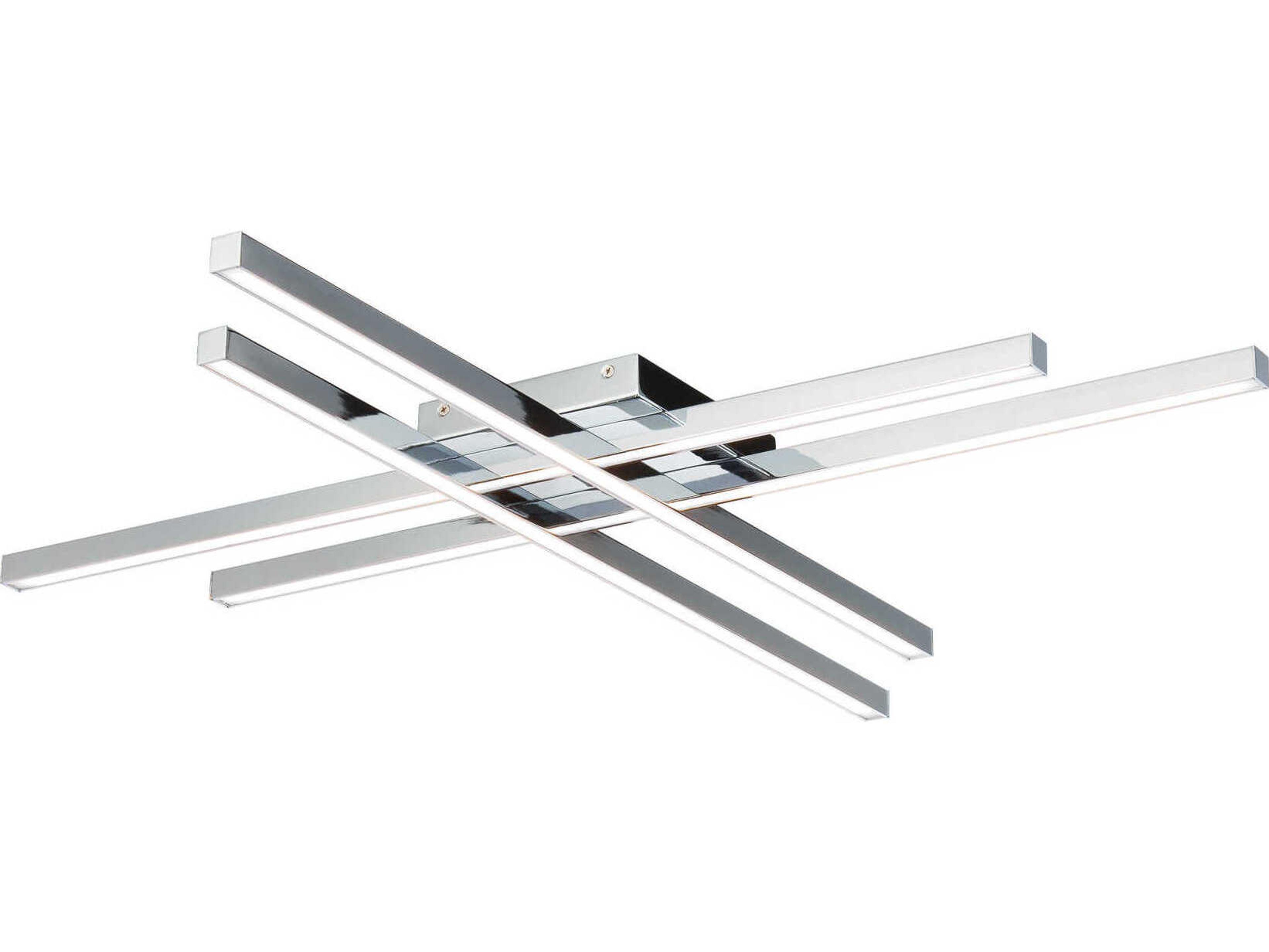 dweLED by WAC Lighting Parallax 1-Light Chrome LED Geometric Linear Flush Mount