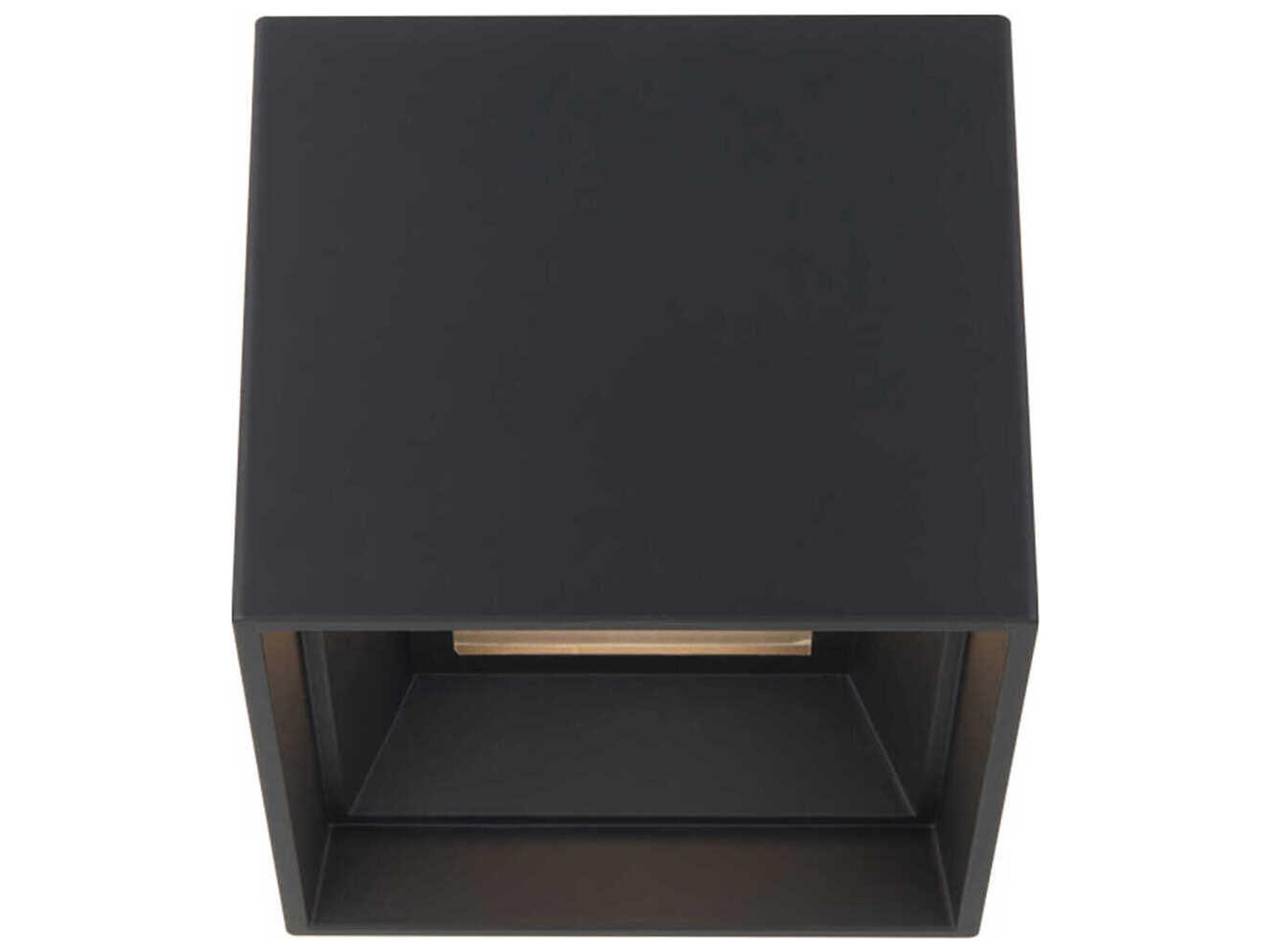 dweLED by WAC Lighting Downtown 1-Light Black Glass LED Flush Mount