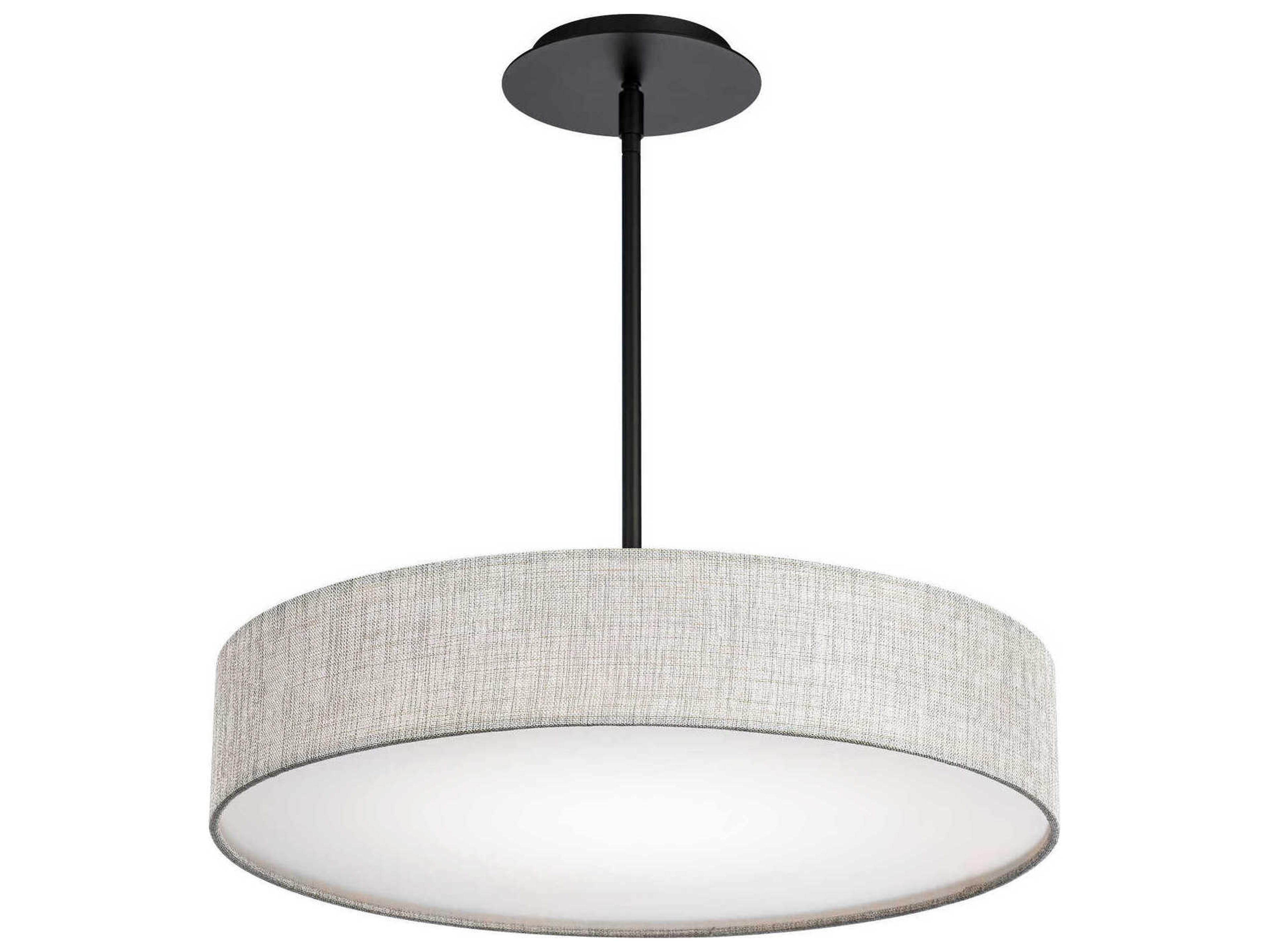 dweLED by WAC Lighting Manhattan 1-Light Black LED Drum Round Pendant