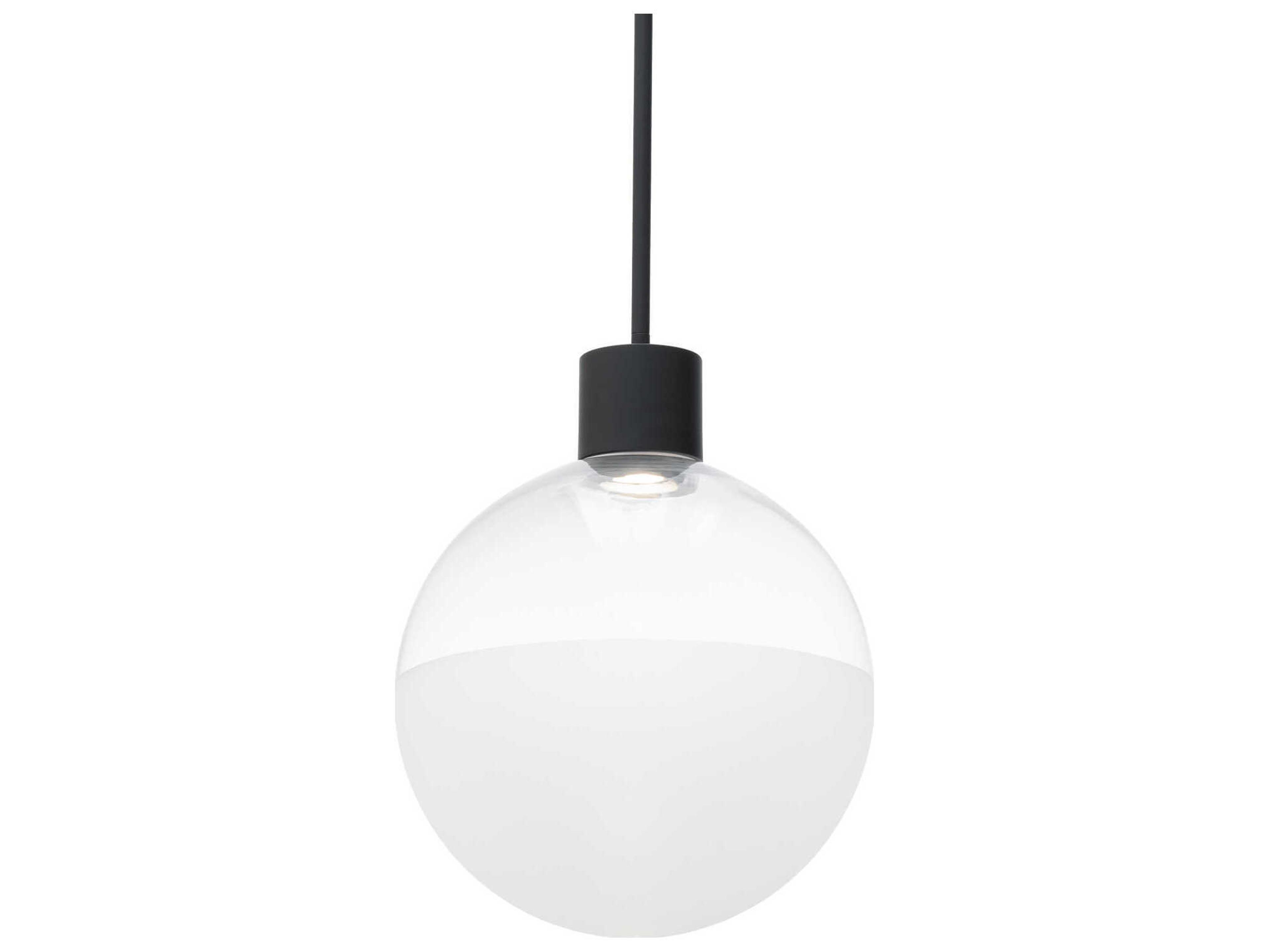 dweLED by WAC Lighting Gaze 1-Light Black Globe Mini Pendant