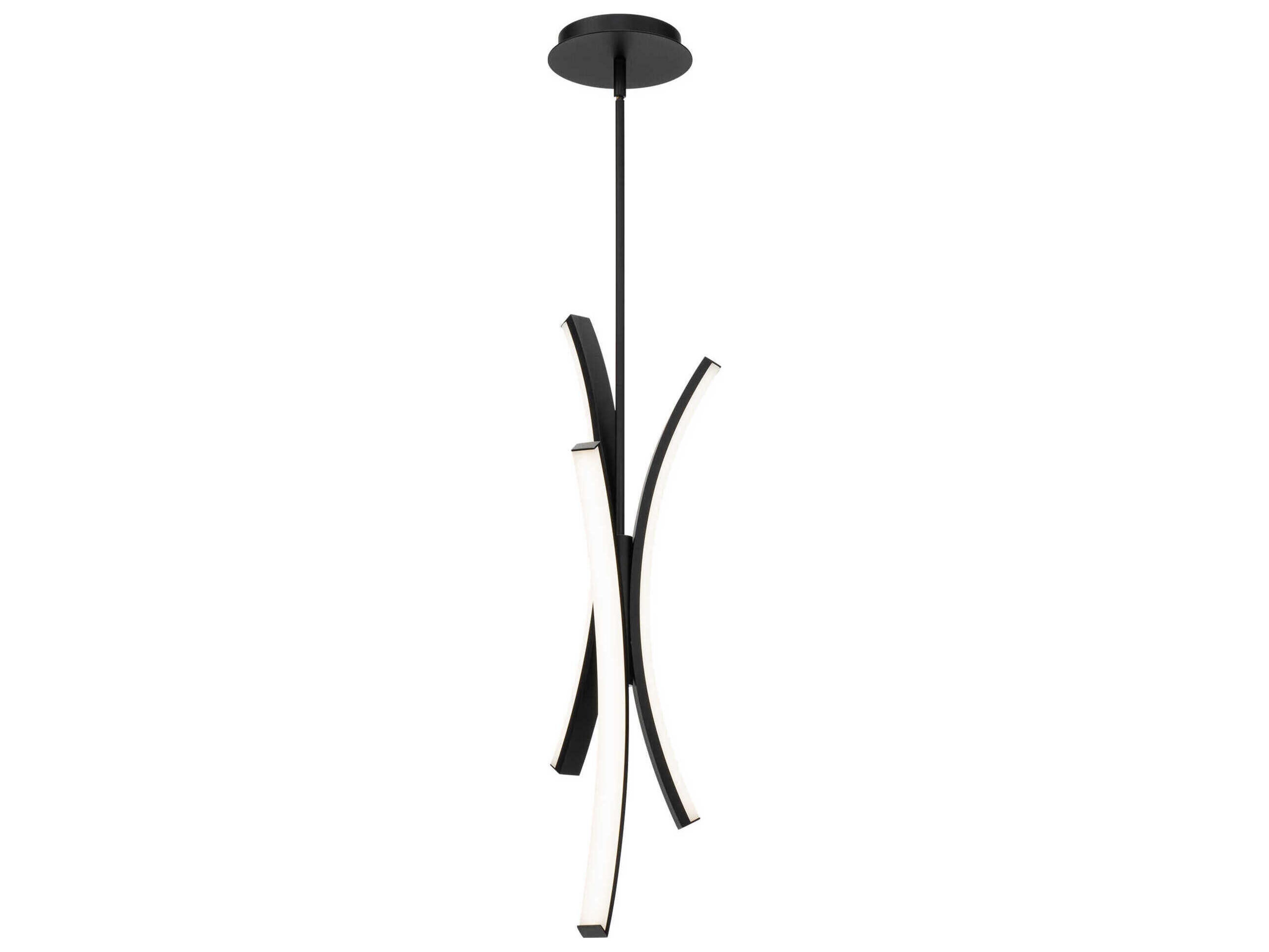dweLED by WAC Lighting Tusk 3-Light Black Linear Mini Pendant