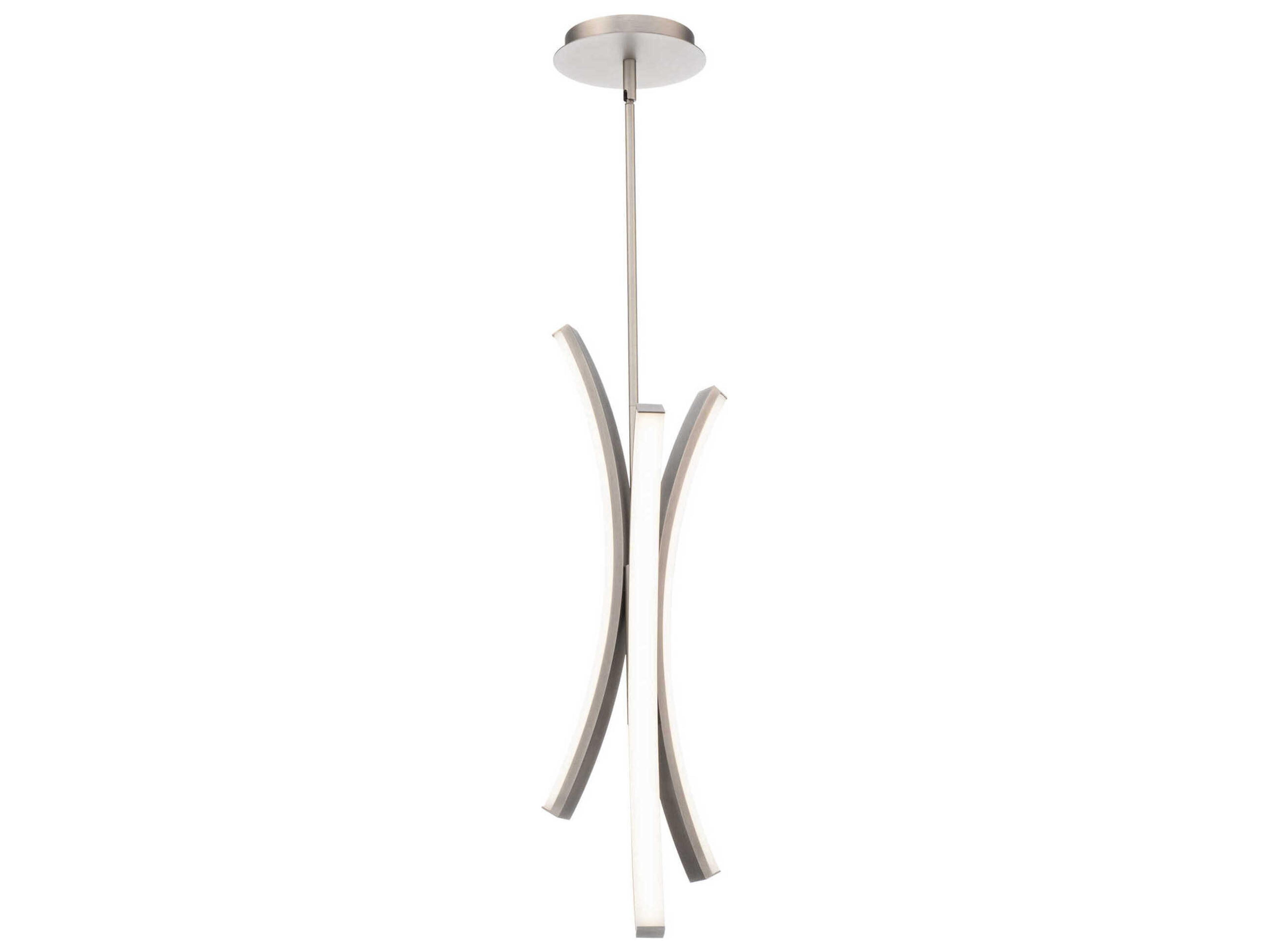 dweLED by WAC Lighting Tusk 3-Light Brushed Nickel Linear Mini Pendant