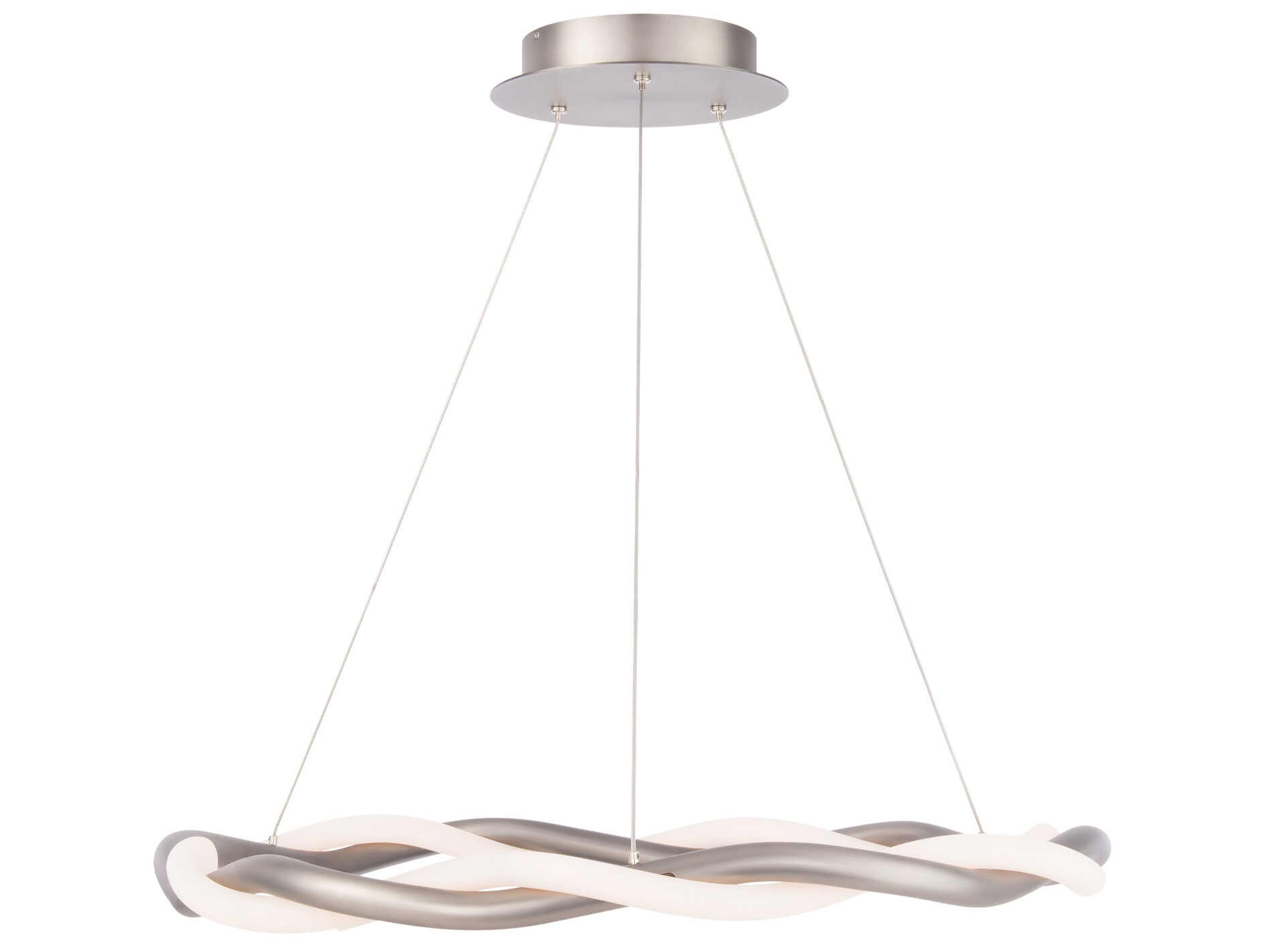 dweLED by WAC Lighting Escapade 1-Light Brushed Nickel LED Round Pendant