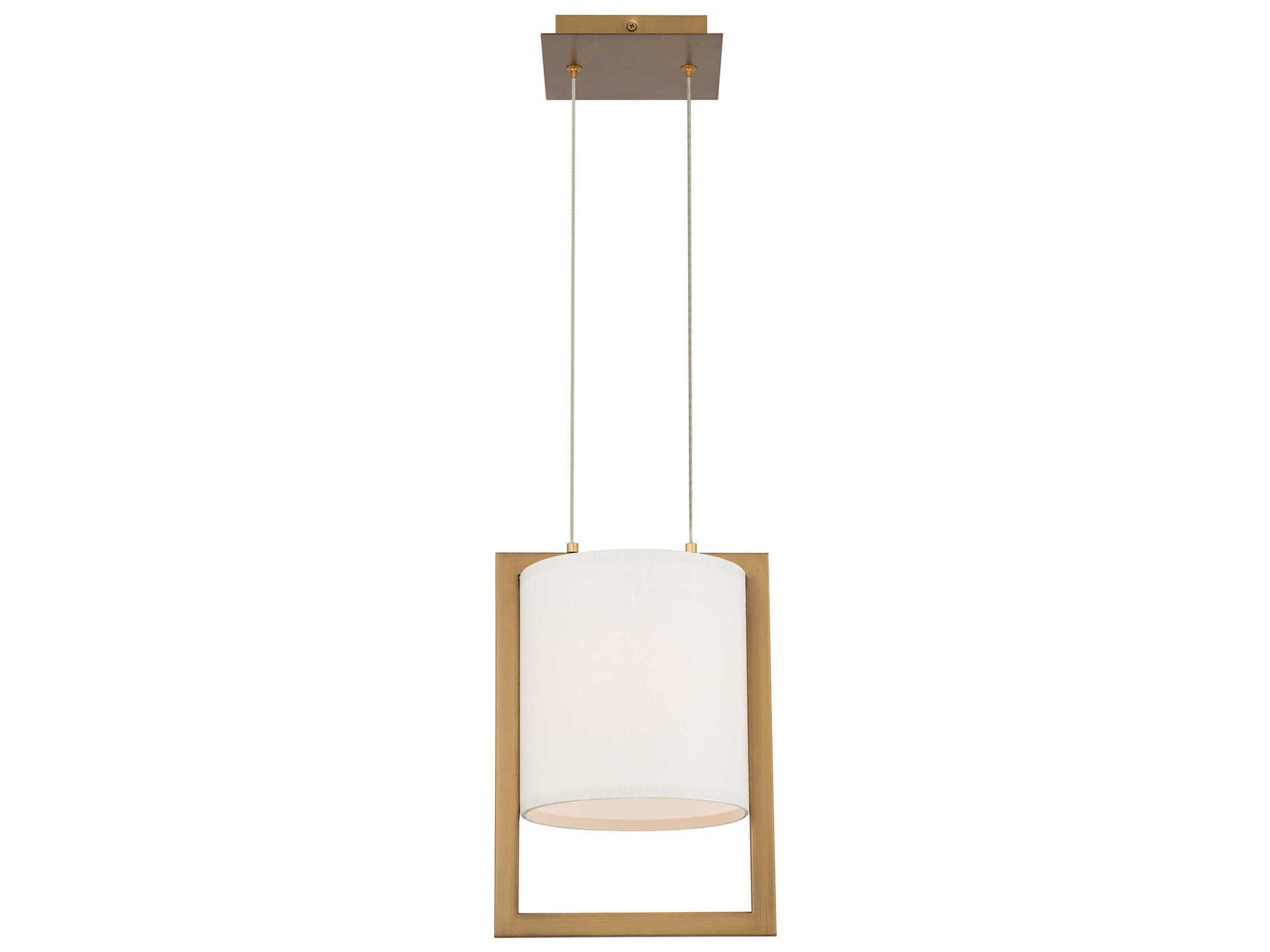 dweLED by WAC Lighting Park Avenue 1-Light Aged Brass LED Drum Mini Pendant