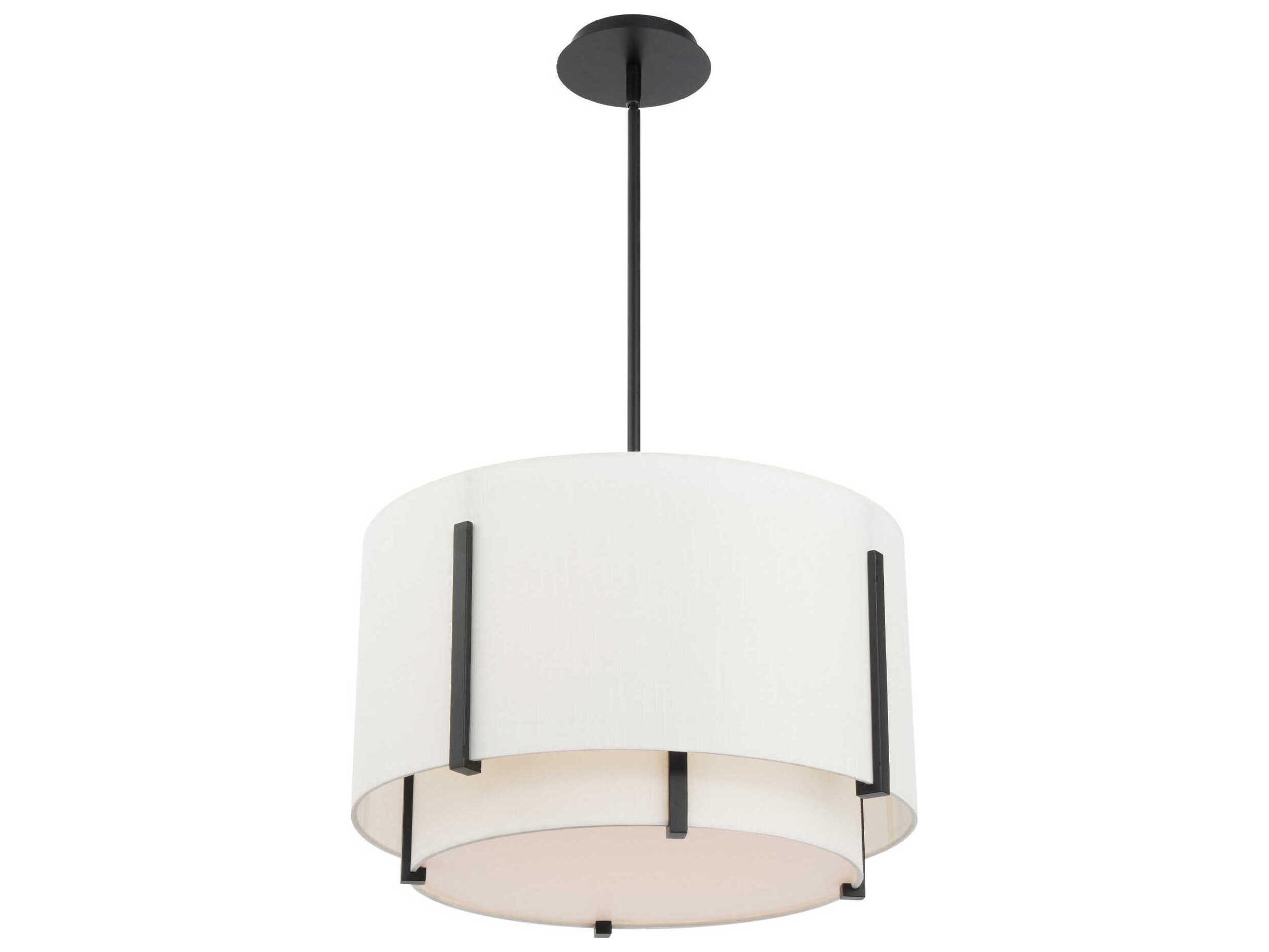 Strum 1-Light Black LED Drum Pendant