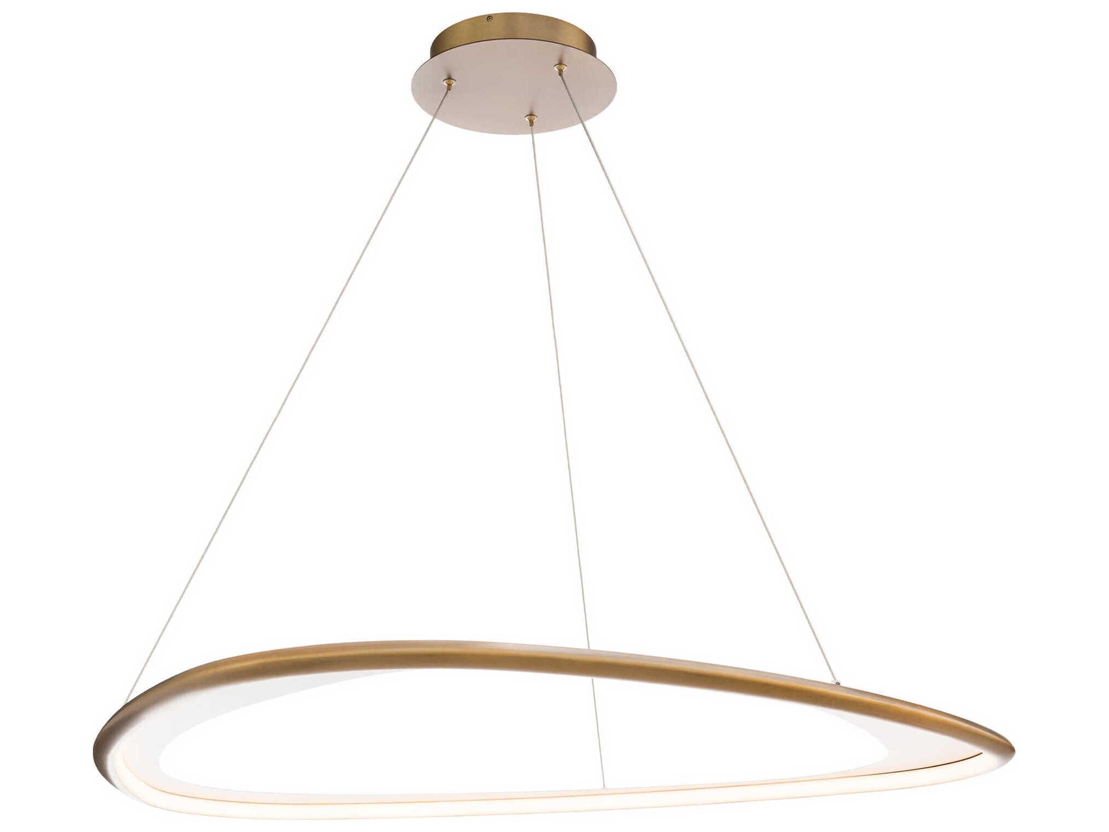 Oyster 1-Light Aged Brass Pendant