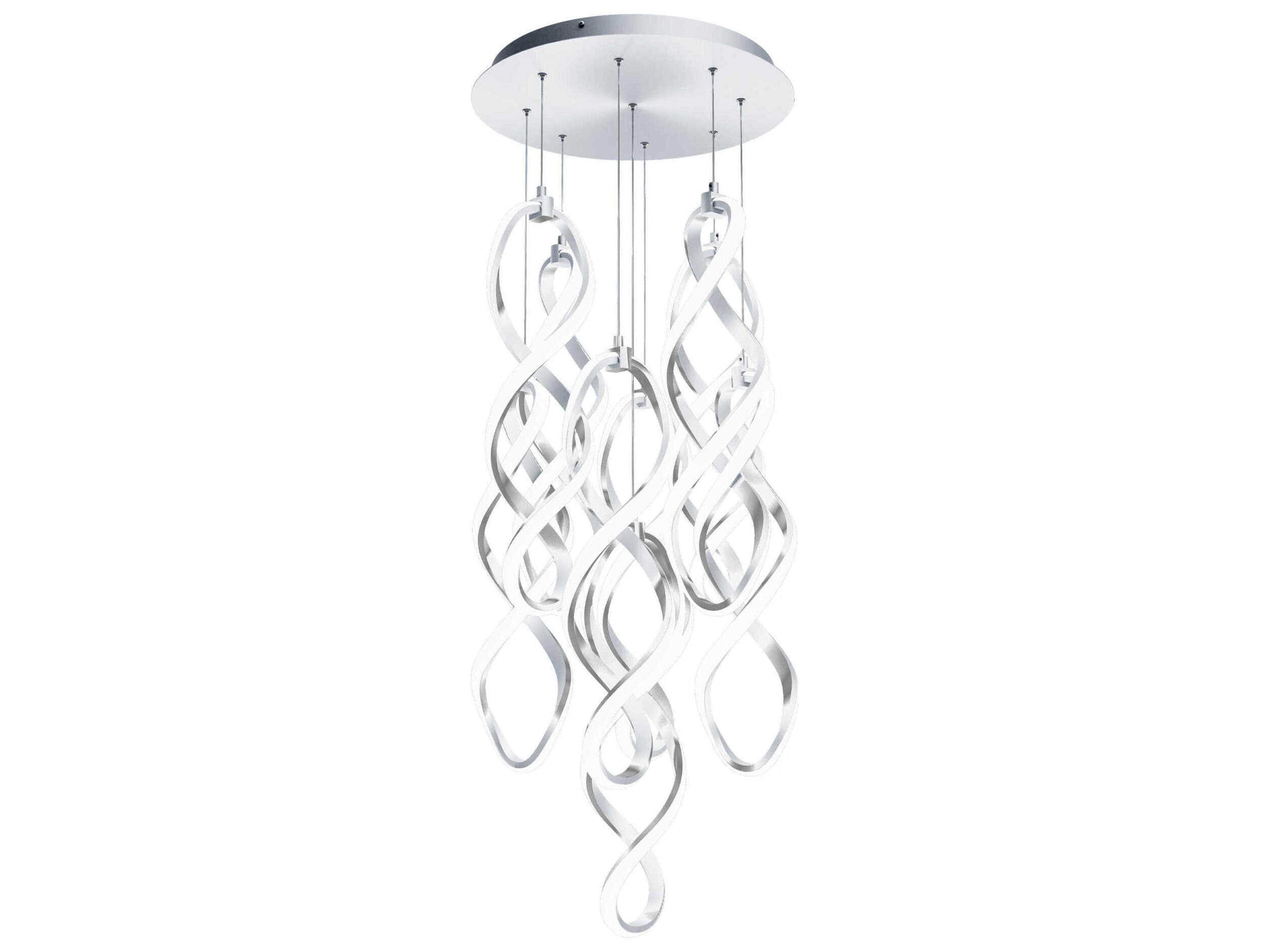 dweLED by WAC Lighting Interlace 9-Light Chrome Pendant