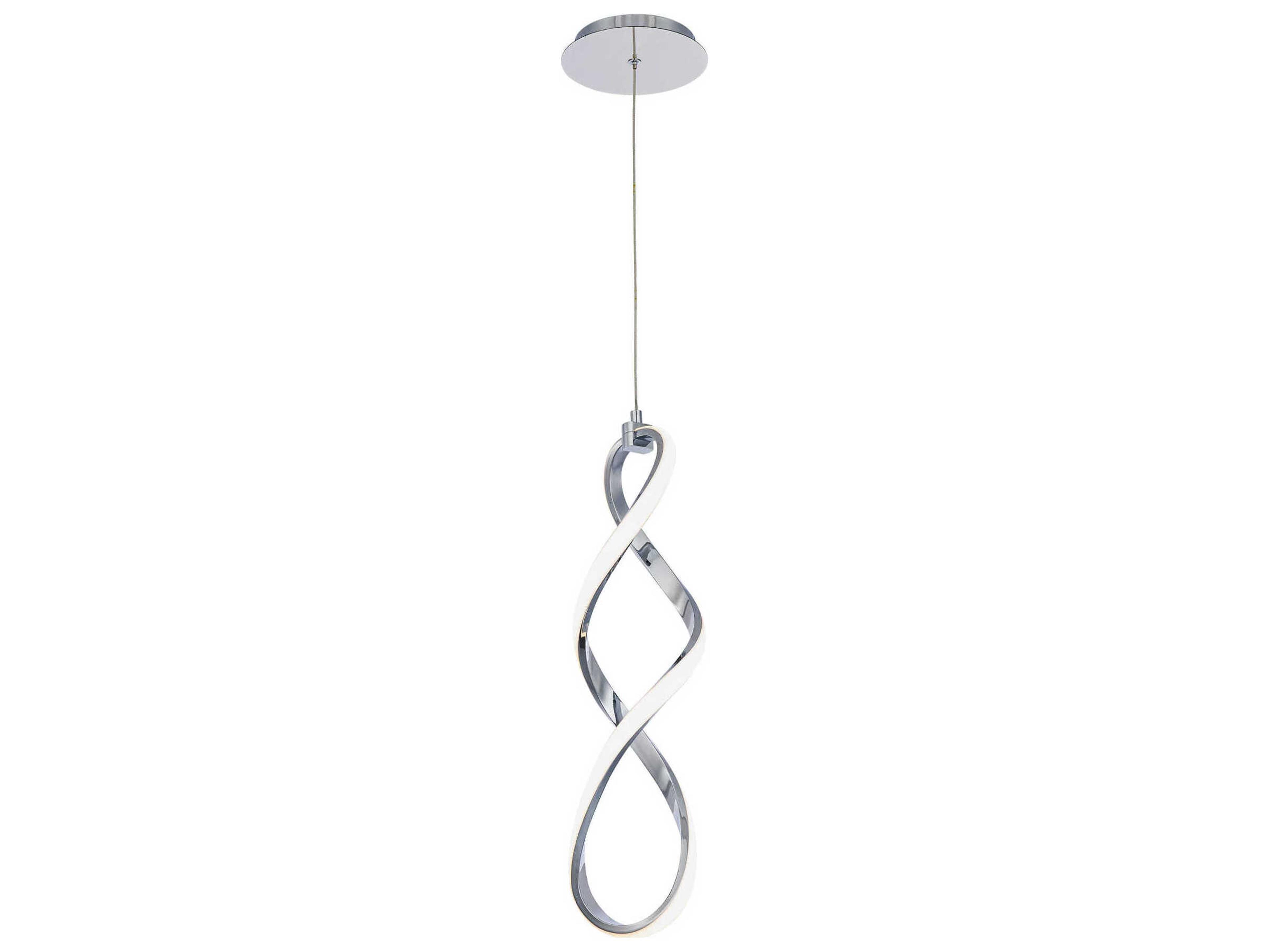 dweLED by WAC Lighting Interlace 1-Light Chrome LED Mini Pendant