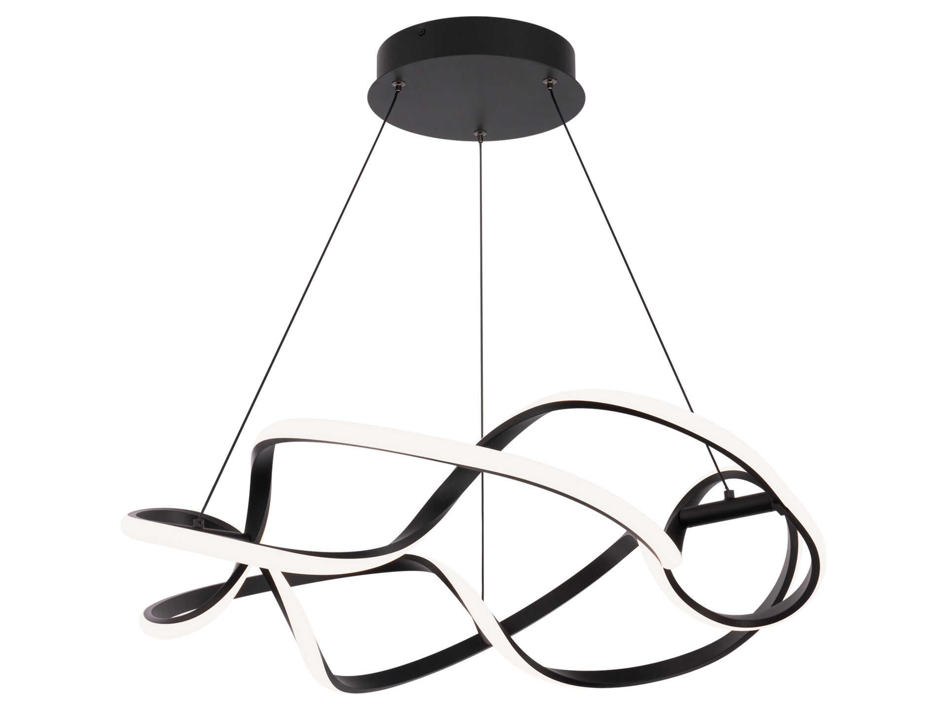 dweLED by WAC Lighting Interlace 1-Light Black LED Pendant
