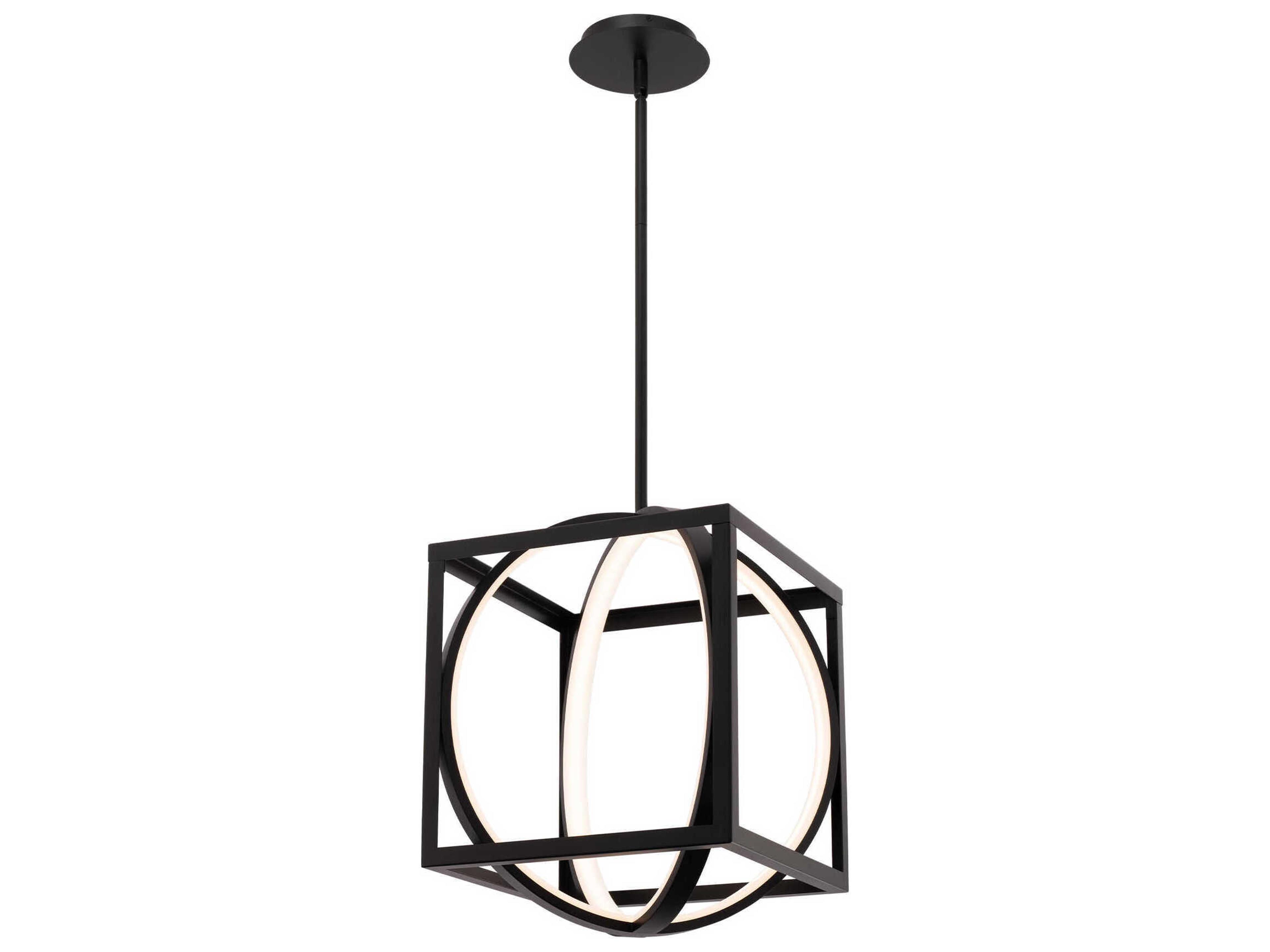 dweLED by WAC Lighting Geometrix 2-Light Black LED Geometric Mini Pendant