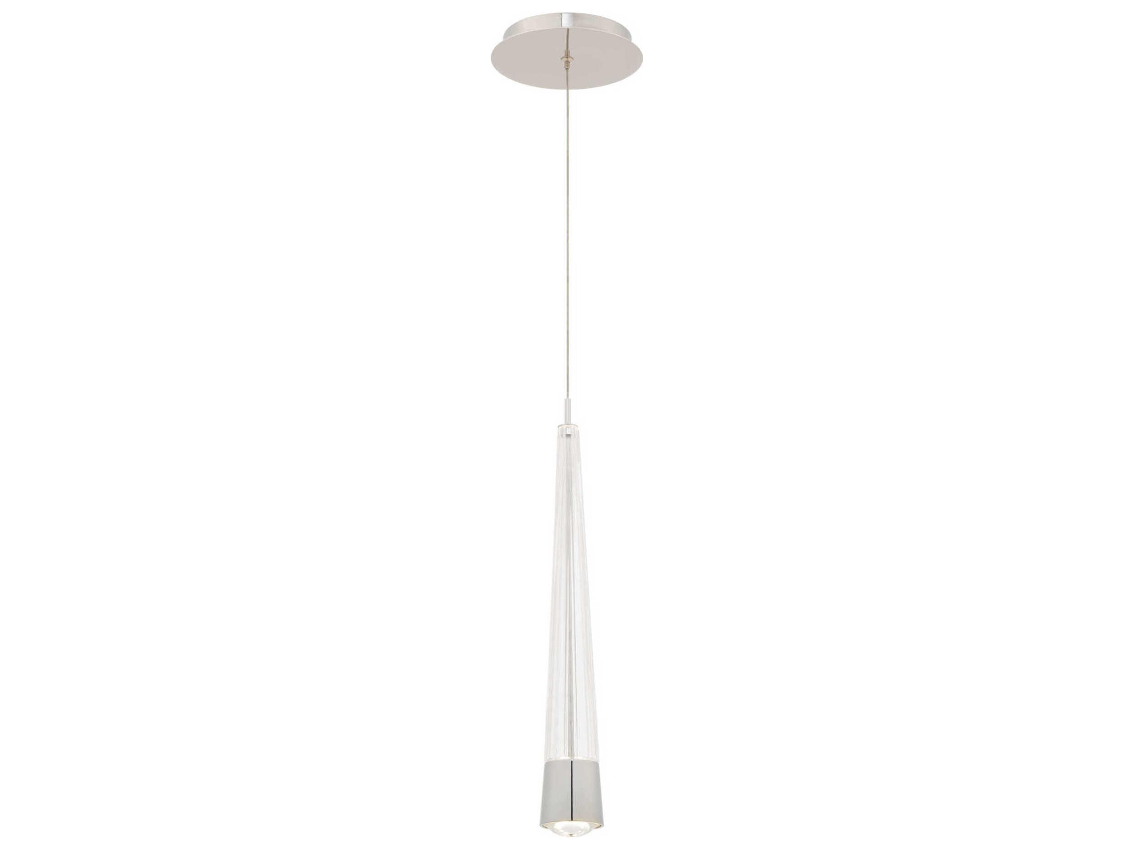 dweLED by WAC Lighting Quill 1-Light Chrome Gray Mini Pendant