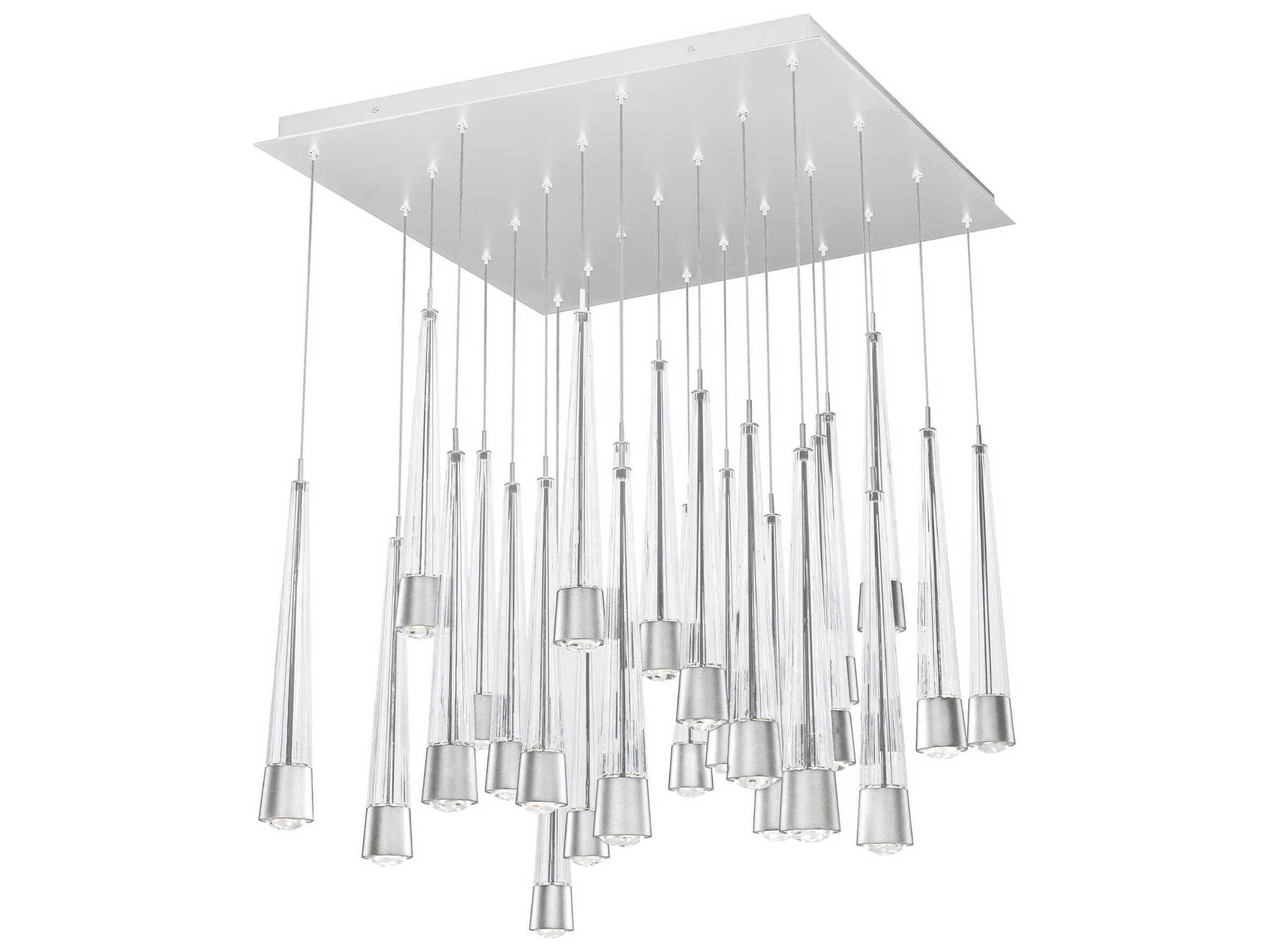 dweLED by WAC Lighting Quill 25-Light Chrome Linear Pendant