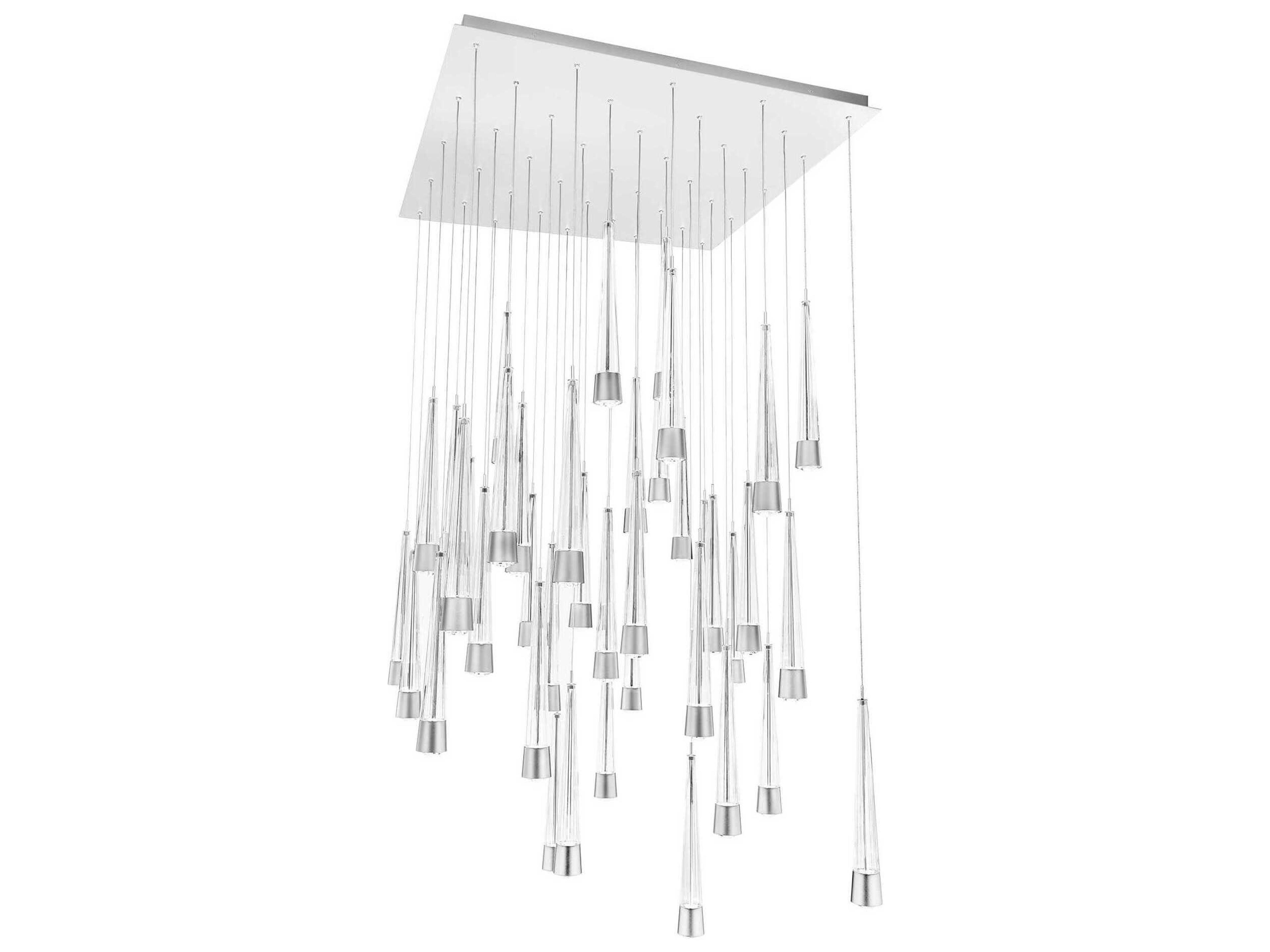 dweLED by WAC Lighting Quill 41-Light Chrome Linear Pendant