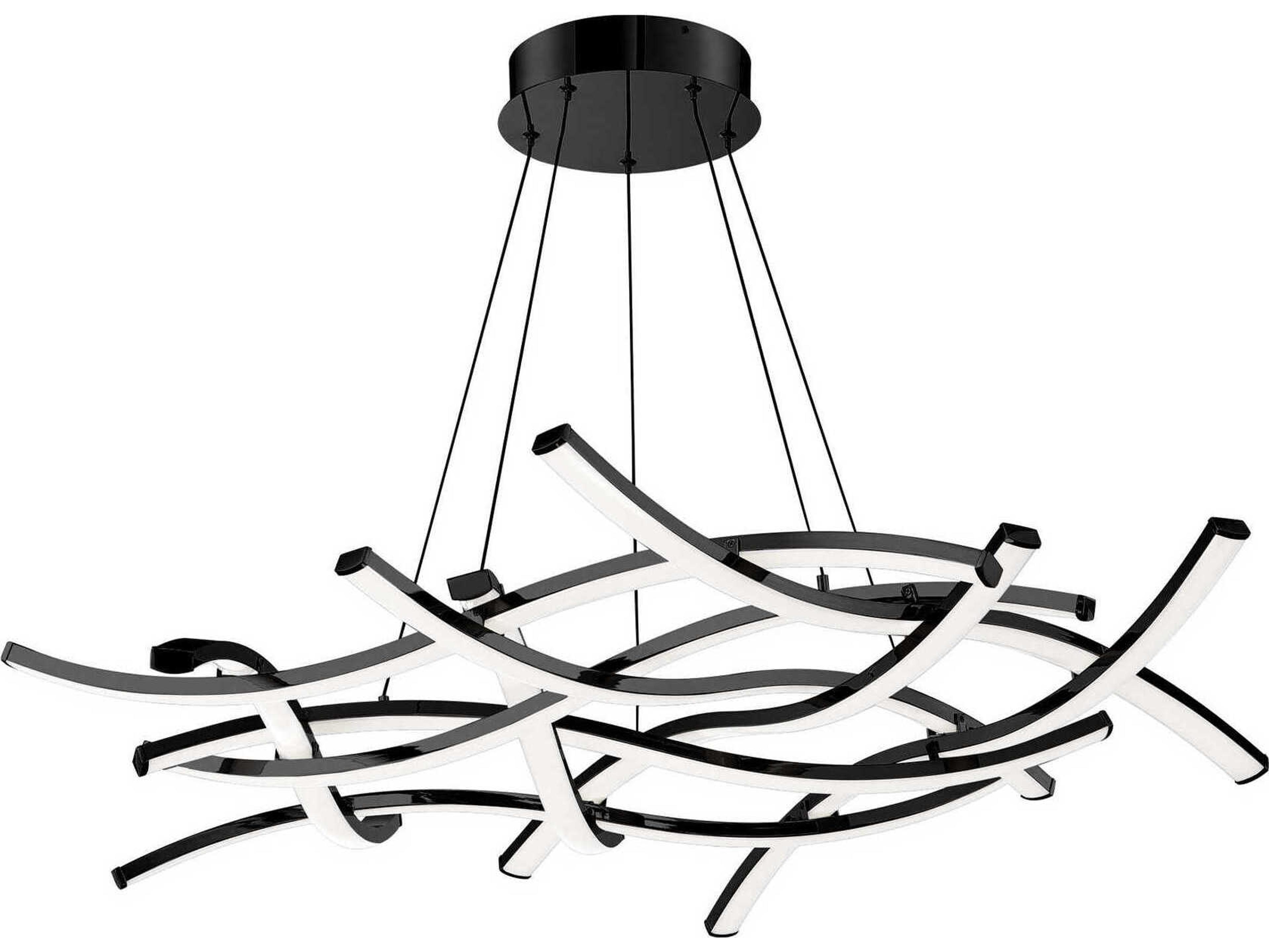 Divergence 9-Light Black LED Chandelier