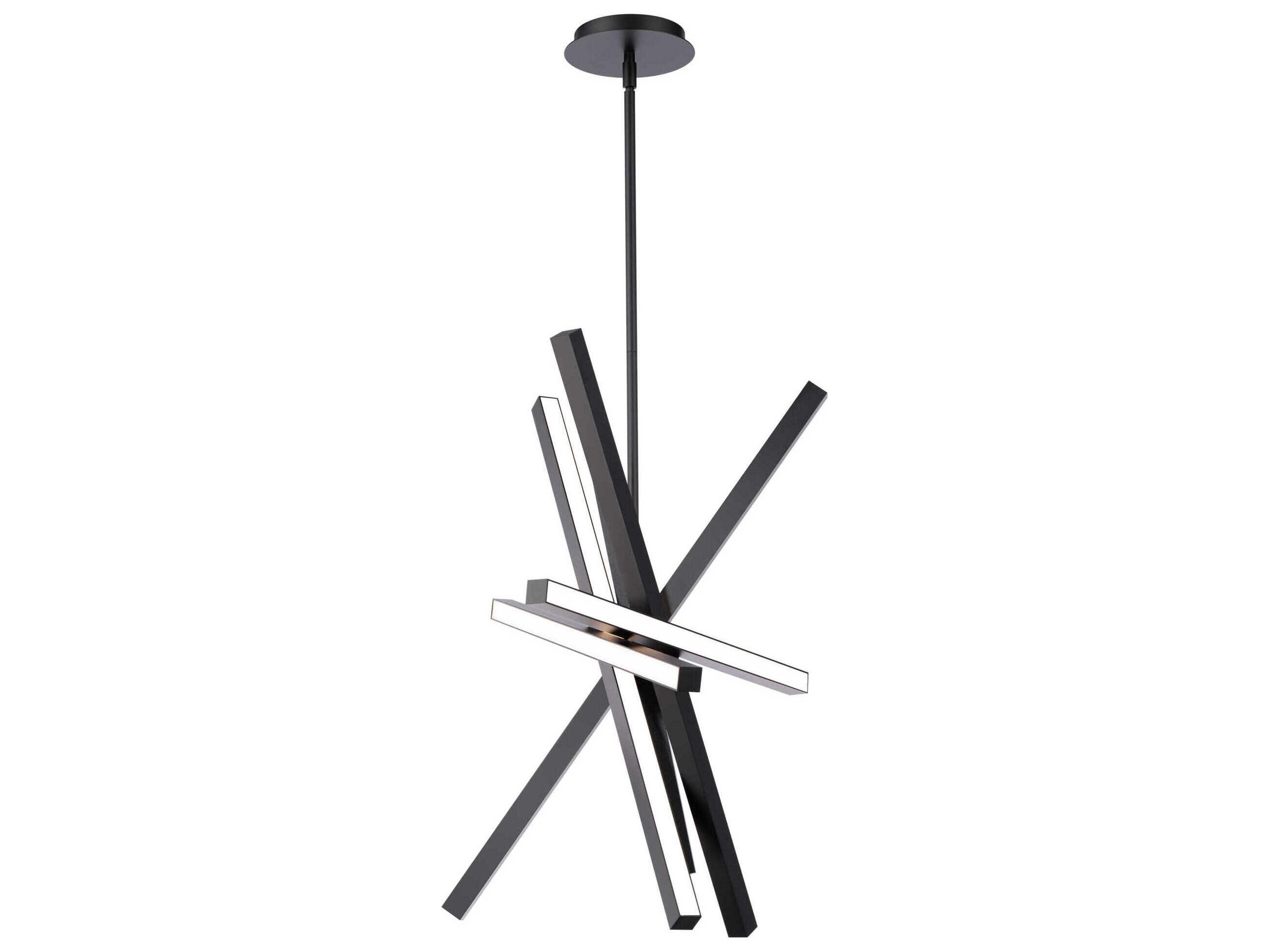 dweLED by WAC Lighting Parallax 6-Light Black LED Geometric Pendant