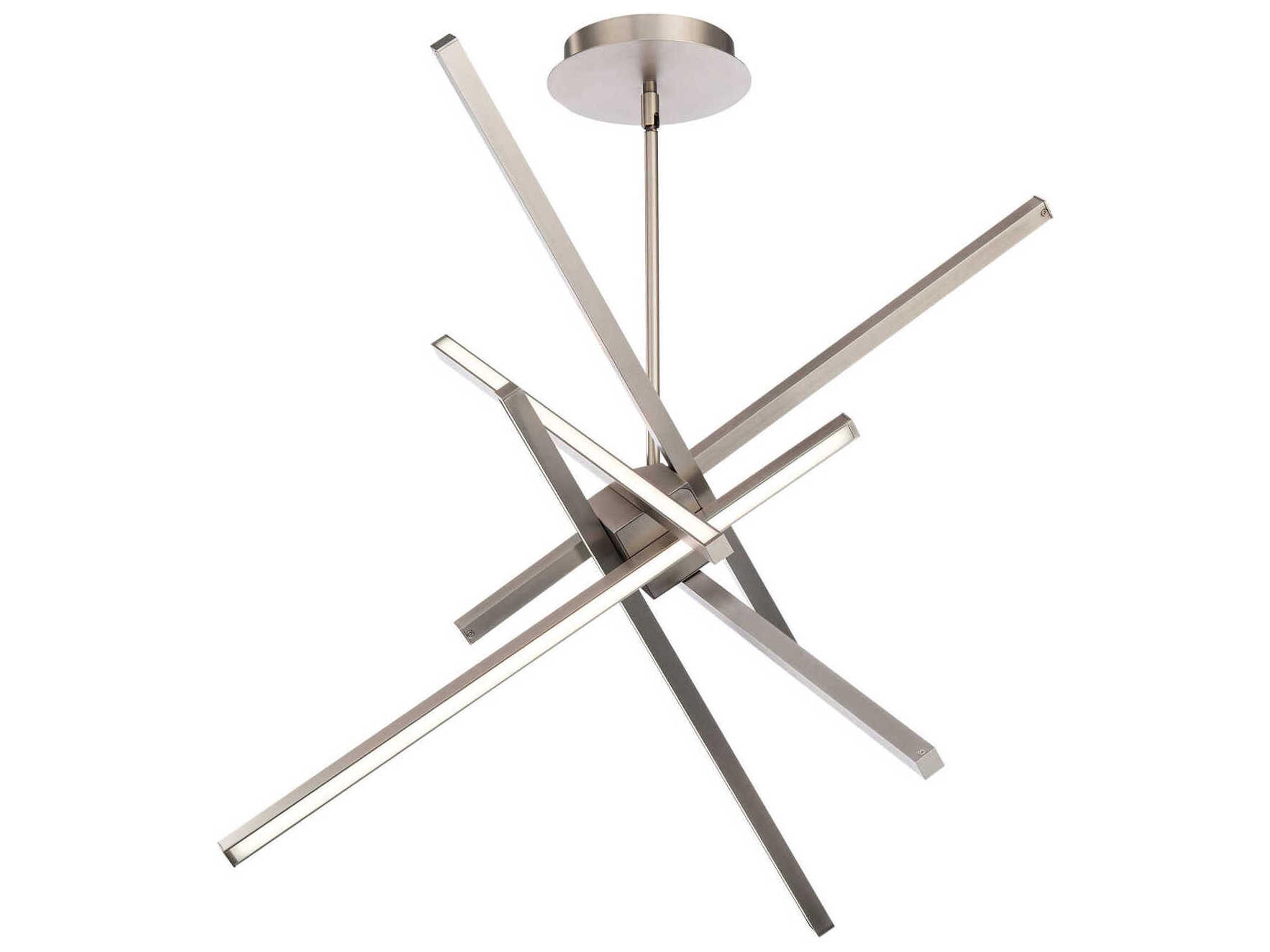 dweLED by WAC Lighting Parallax 1-Light Brushed Nickel LED Sputnik Pendant