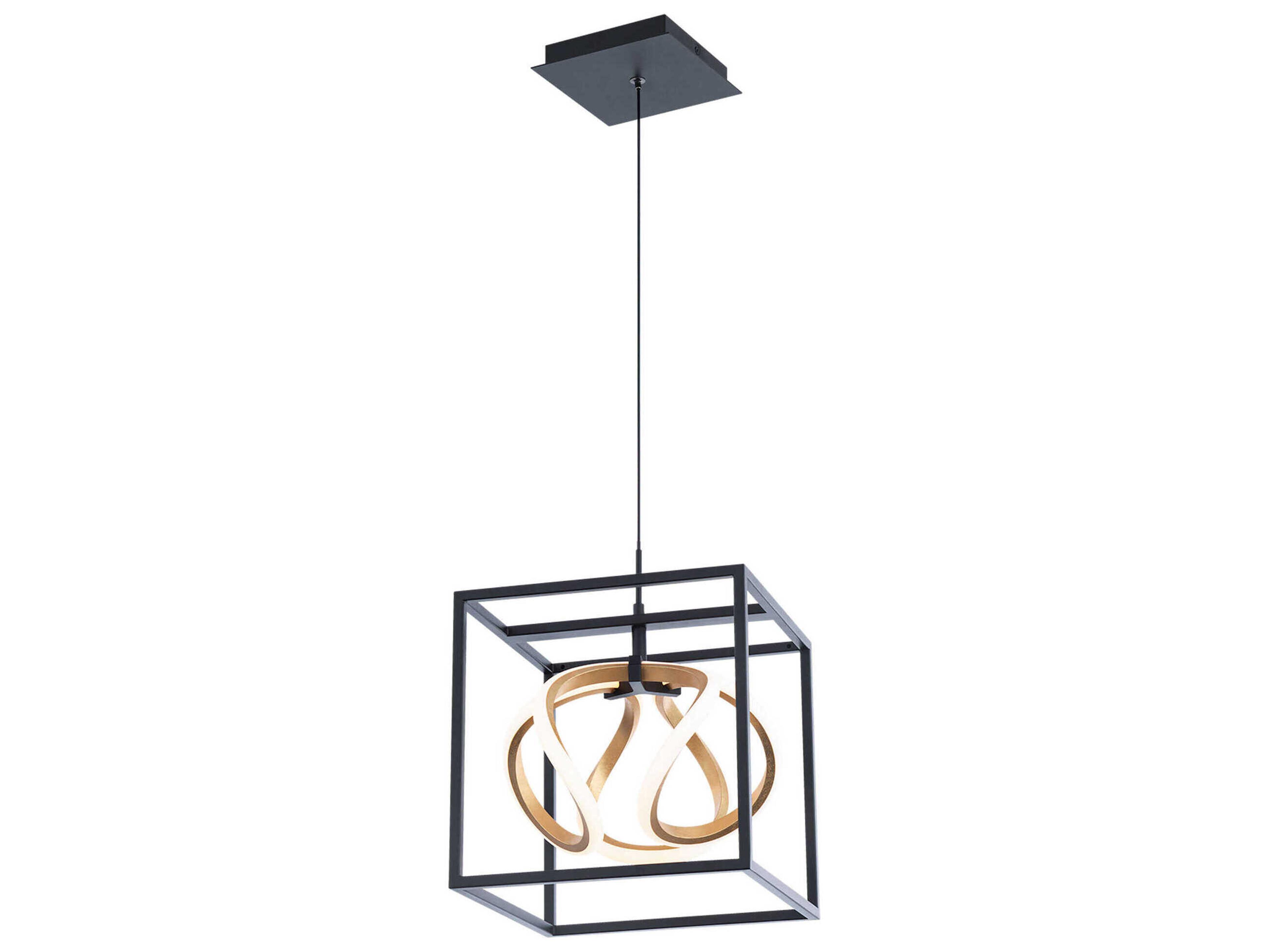 dweLED by WAC Lighting Sinclair 1-Light Black Gold Leaf LED Mini Pendant