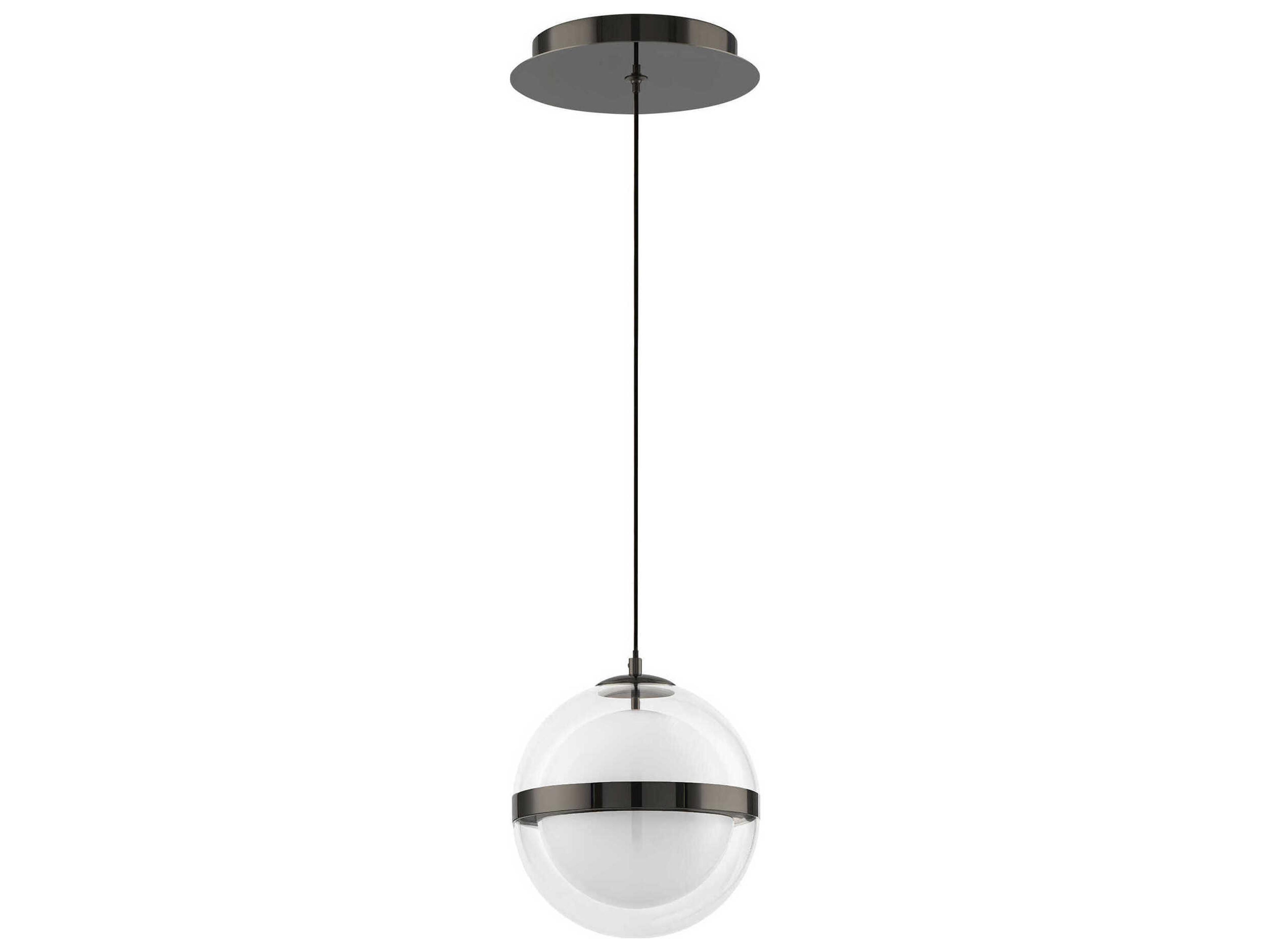 dweLED by WAC Lighting Cyllindra 1-Light Black Chrome Globe Mini Pendant
