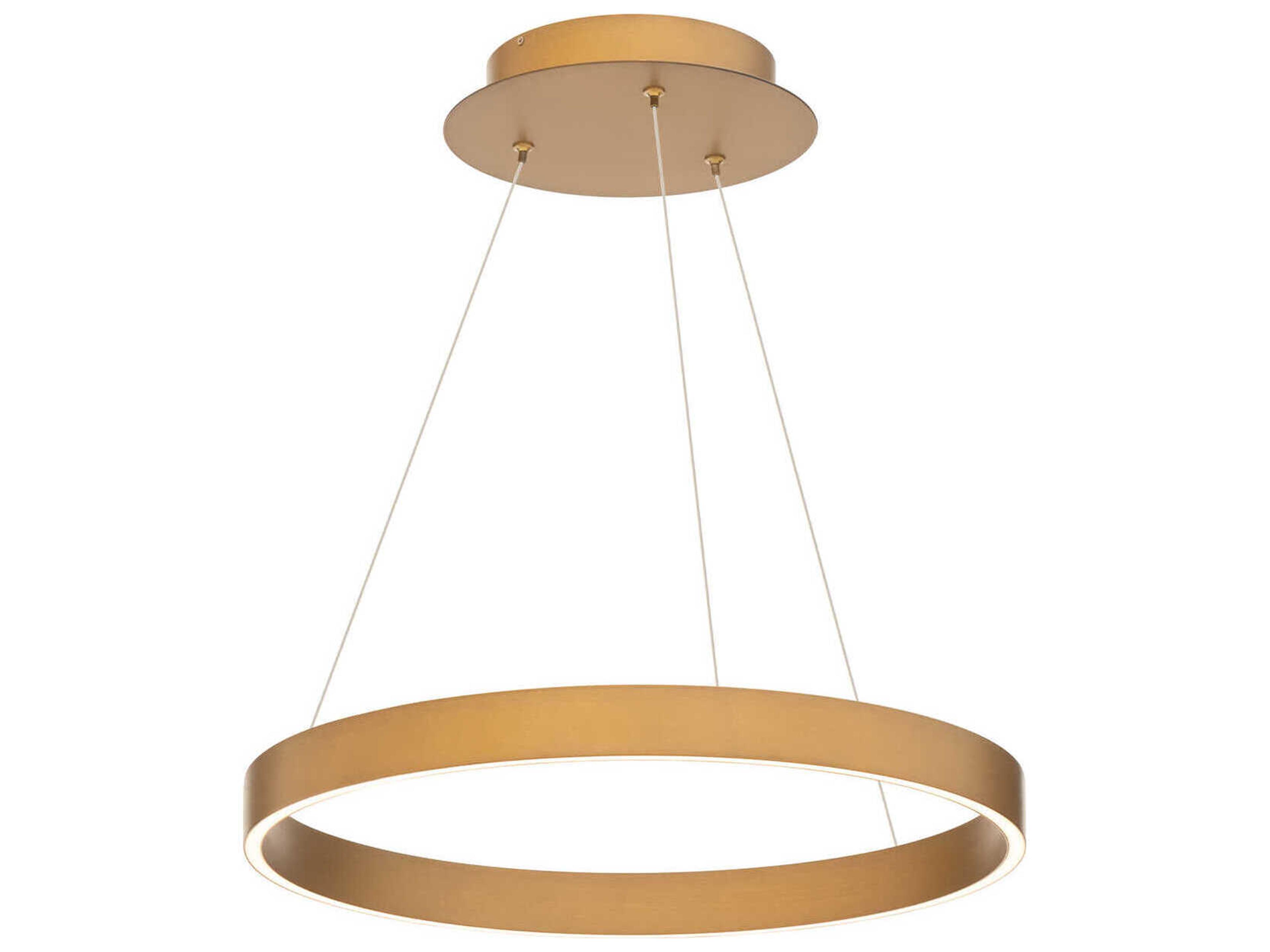 dweLED by WAC Lighting Sirius 1-Light Aged Brass Round Pendant
